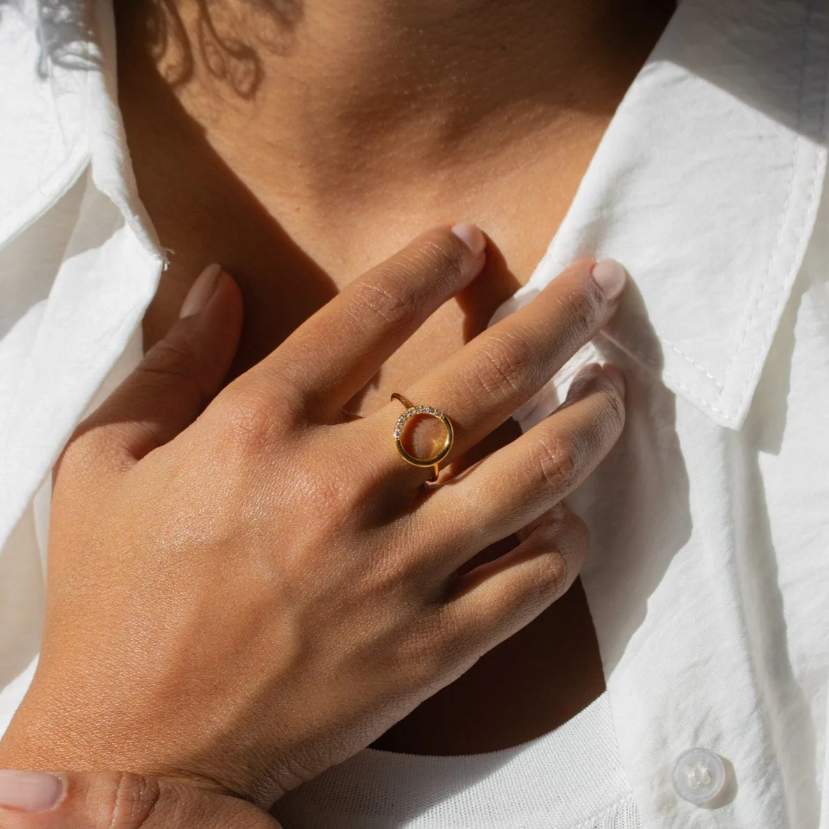 Pave Open Circle Ring - Image 2