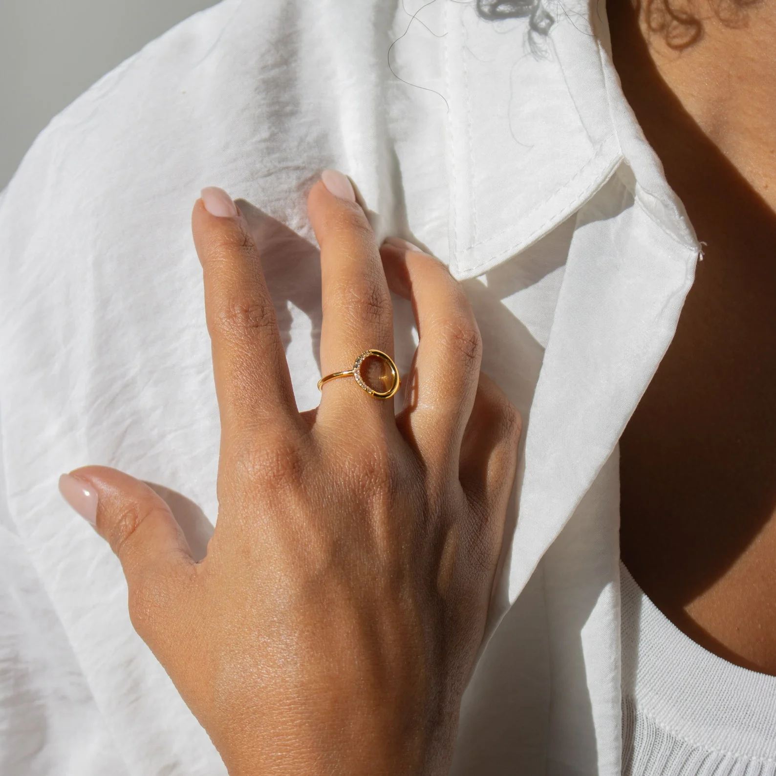 Pave Open Circle Ring - Image 4
