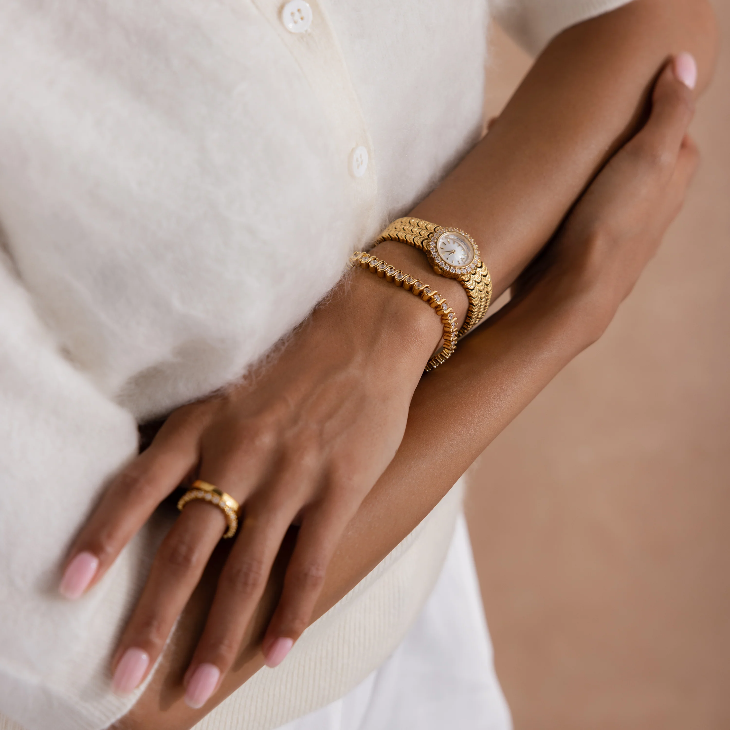 Pave Scalloped Timepiece - Image 7
