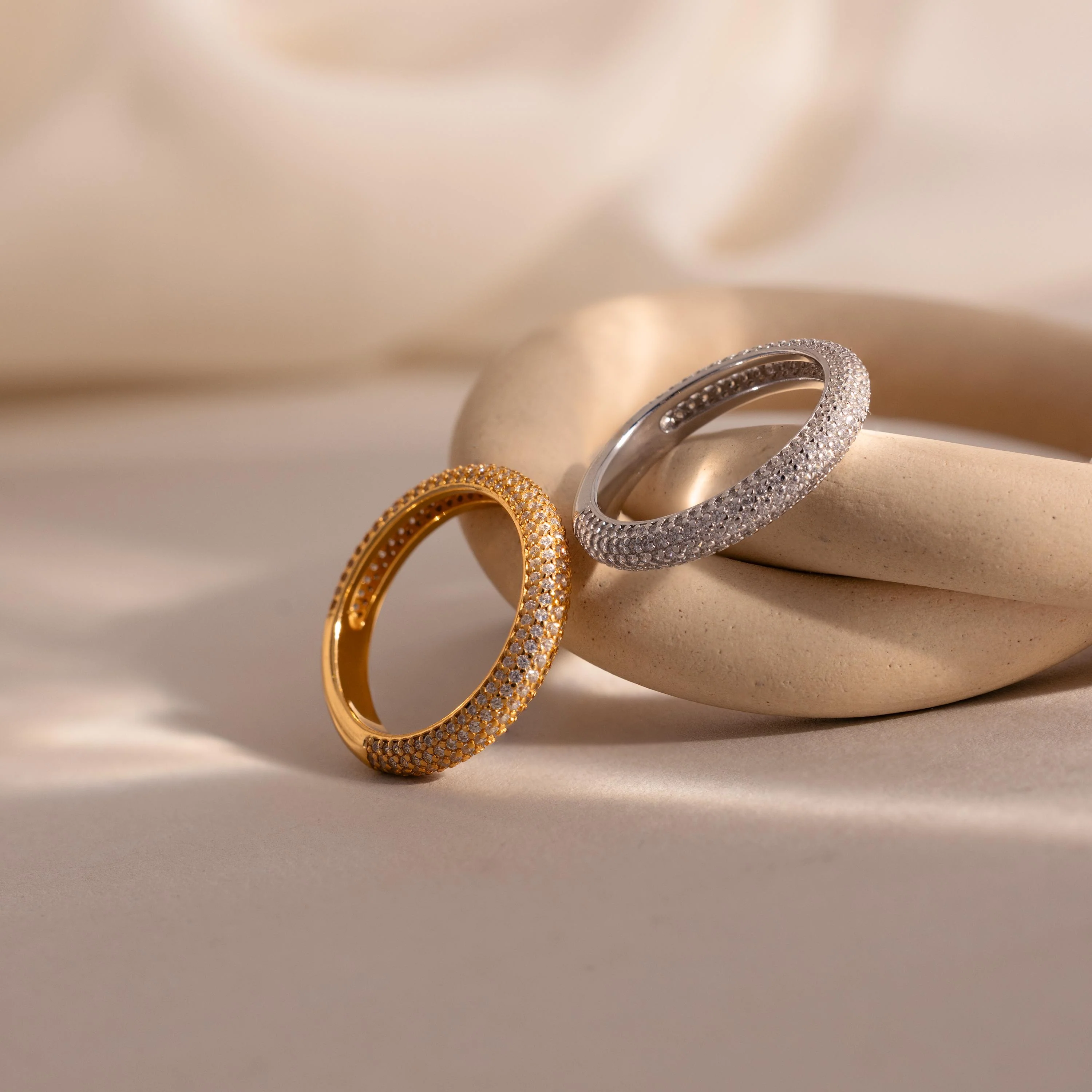 Skinny Pave Stacking Ring