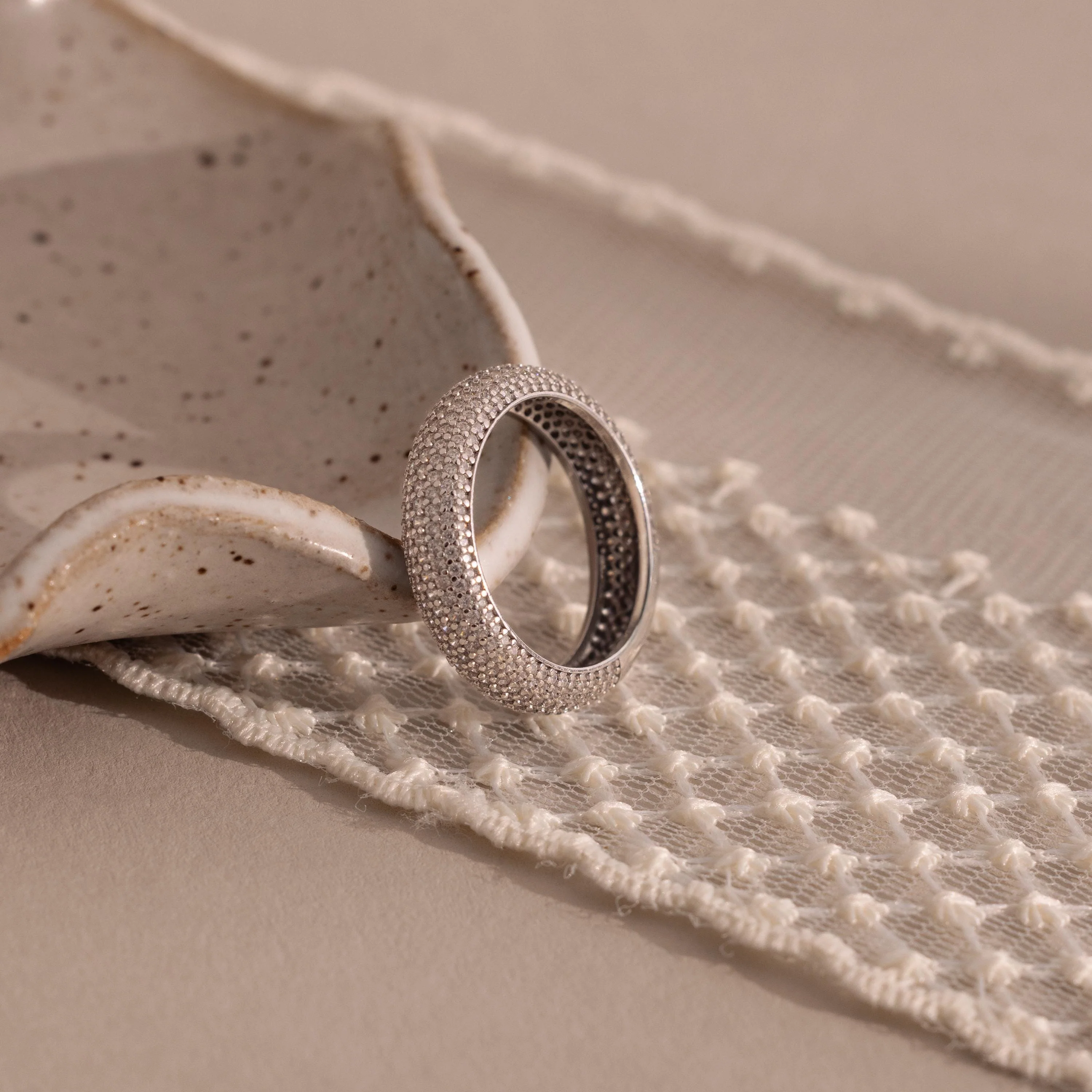 Bold Pave Stacking Ring - Image 3