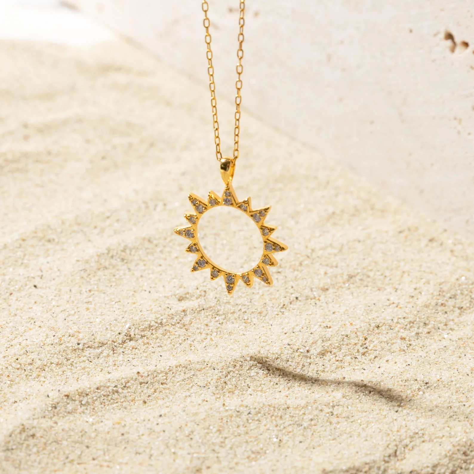Pave Sun Necklace - Image 3