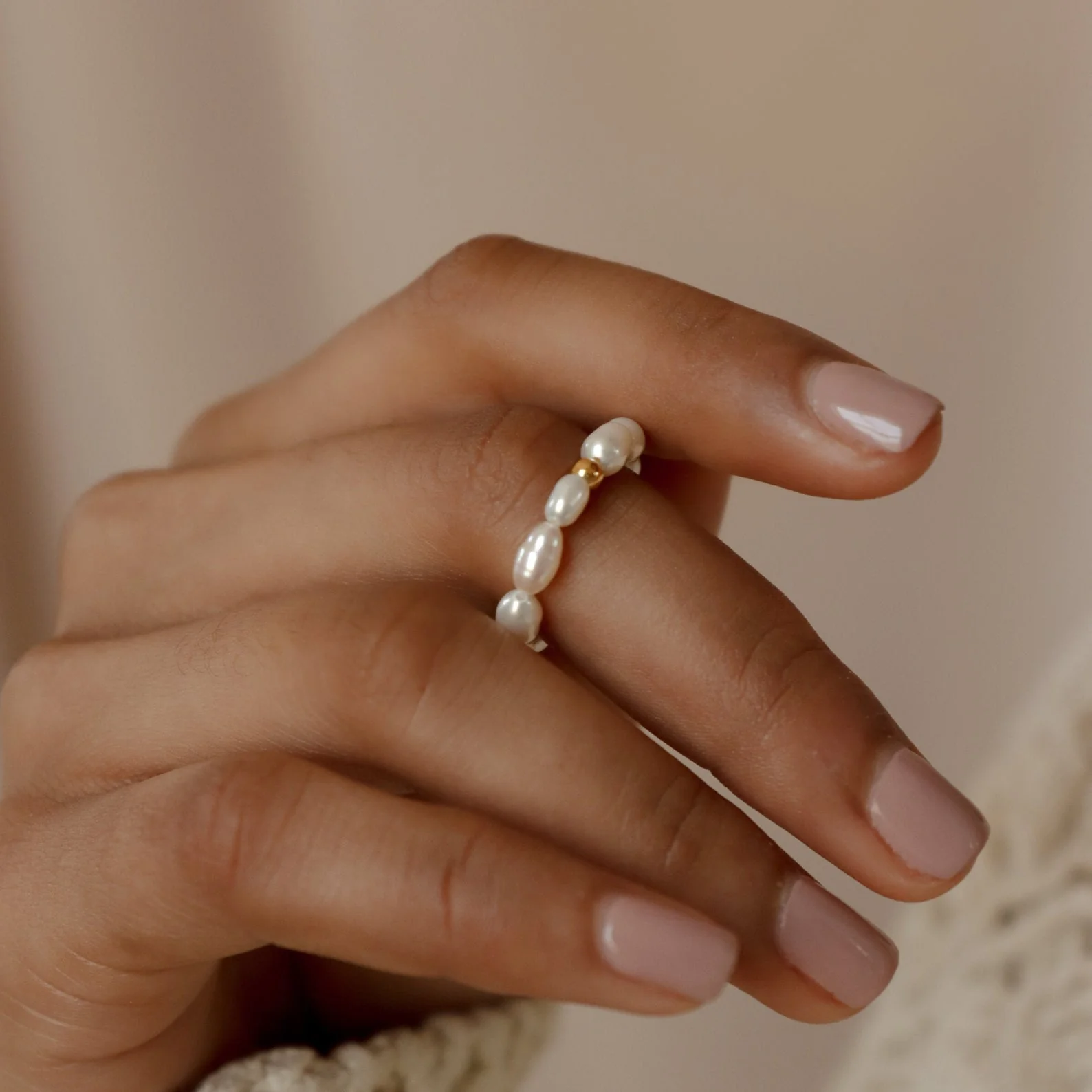 Pearl Beaded Ring - Image 5