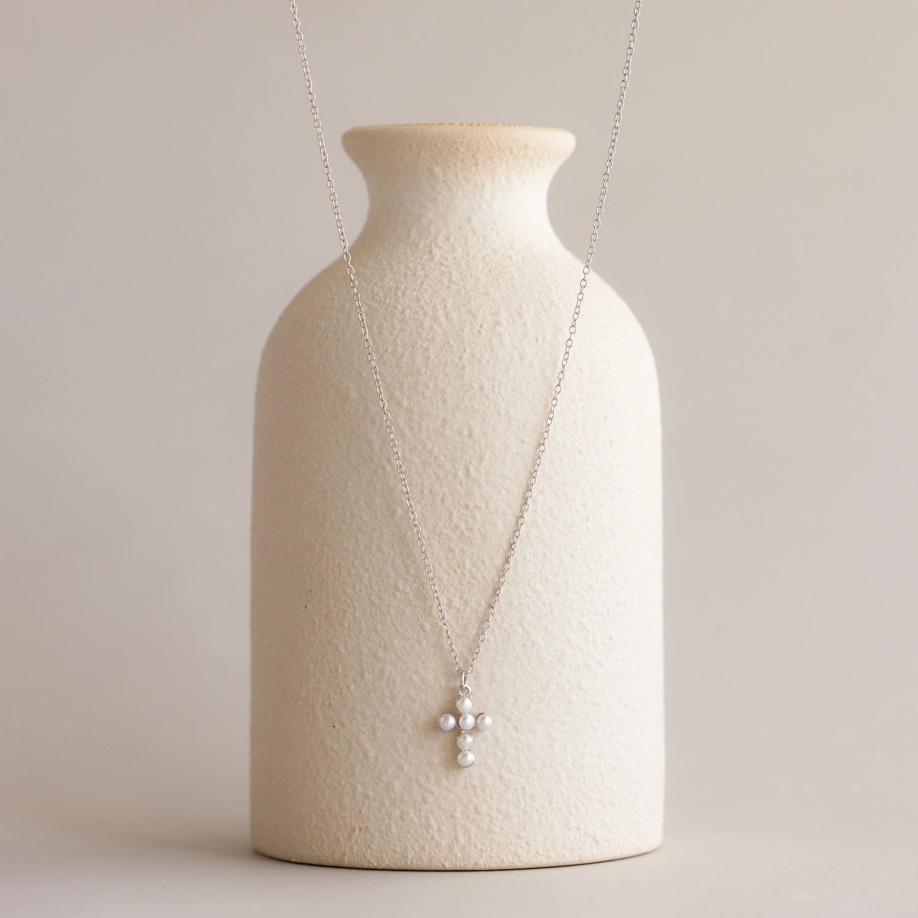 Pearl Cross Necklace - Image 7