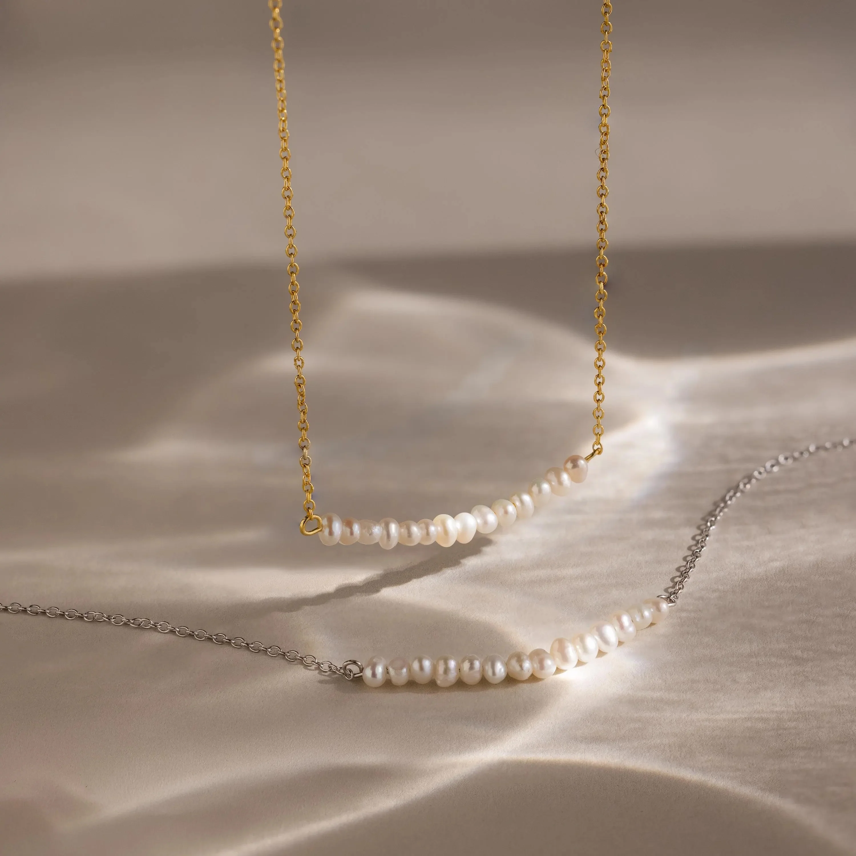 Pearl Curve Necklace - Image 3