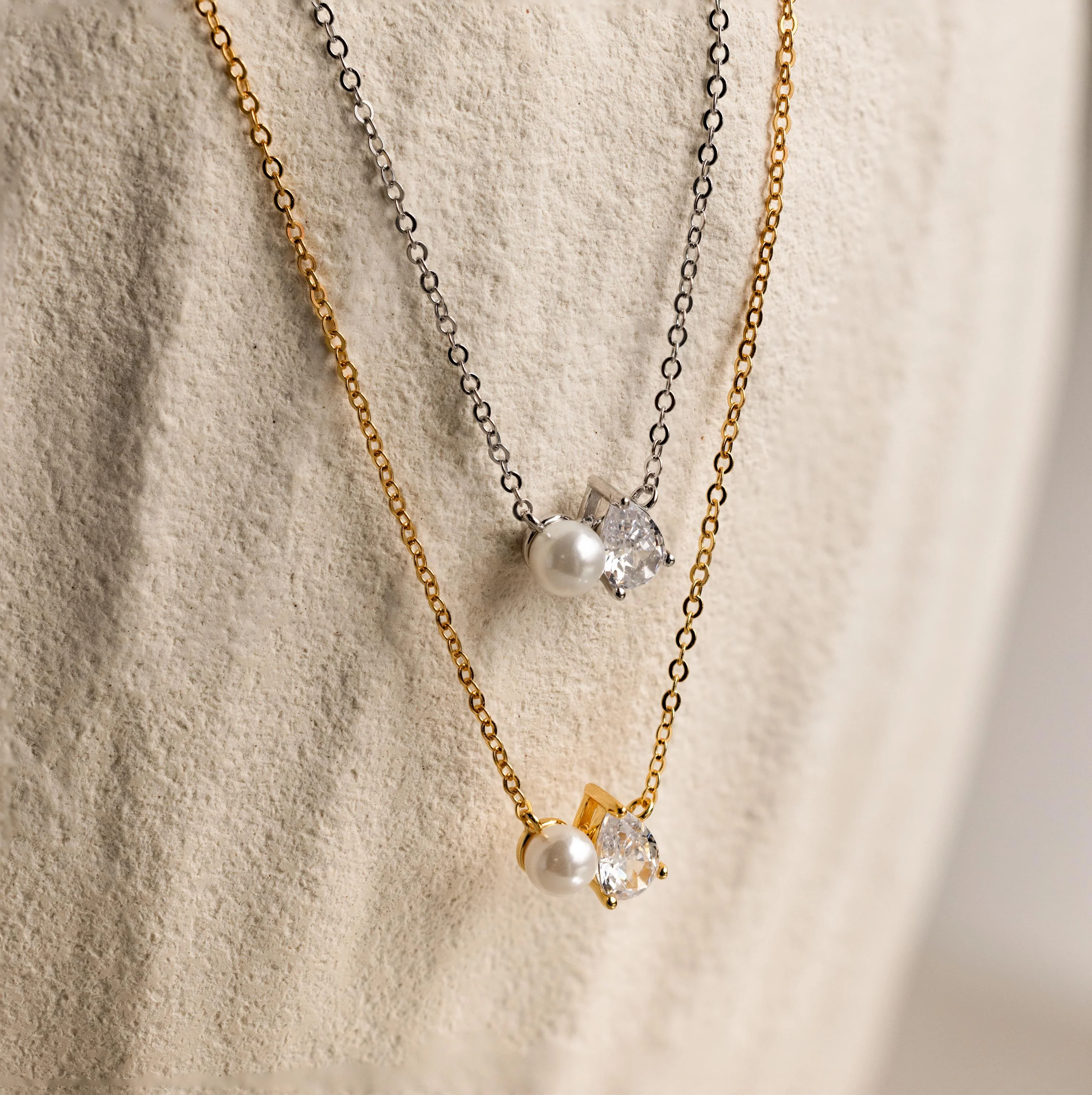 Pearl Diamond Necklace - Image 3
