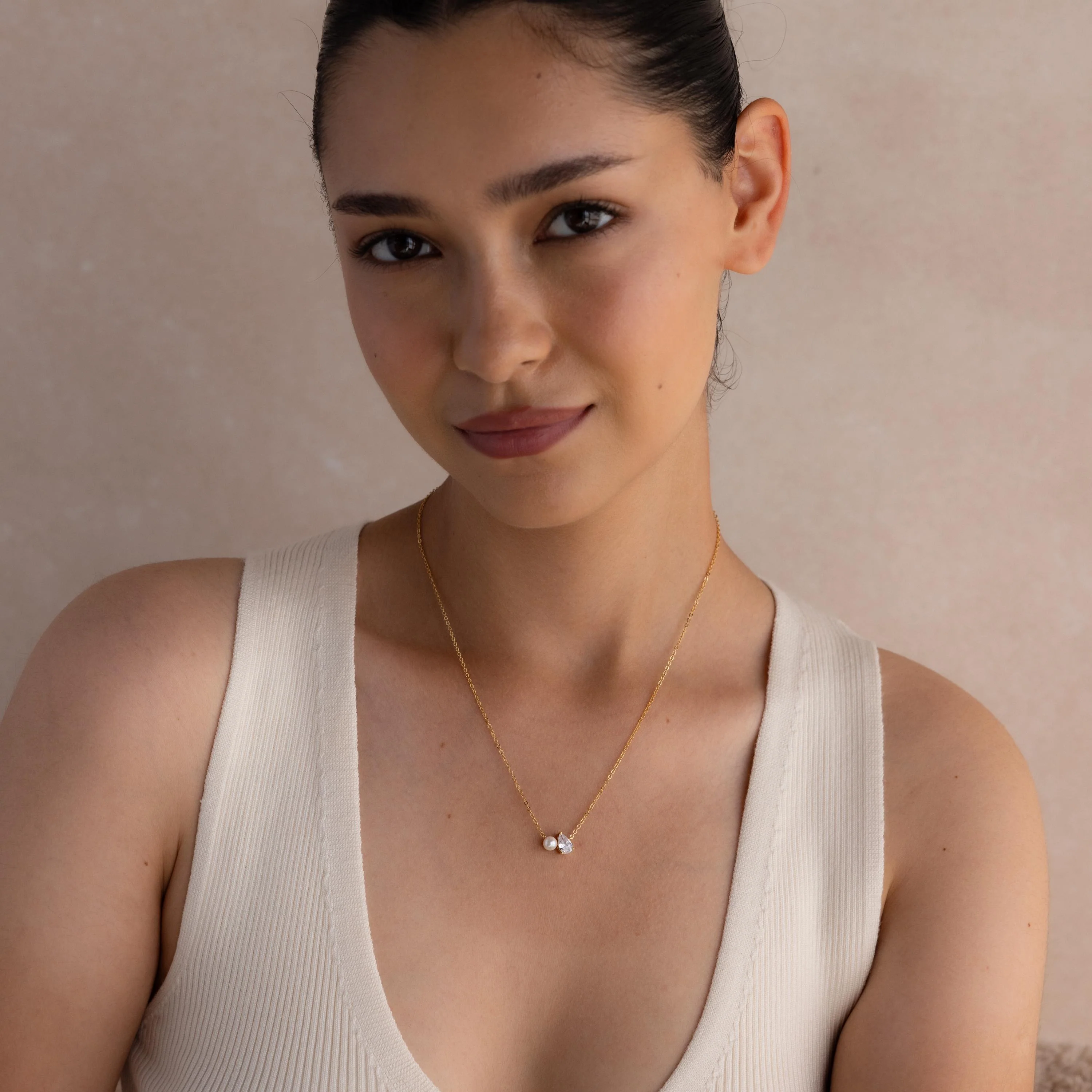 Pearl Diamond Necklace - Image 8