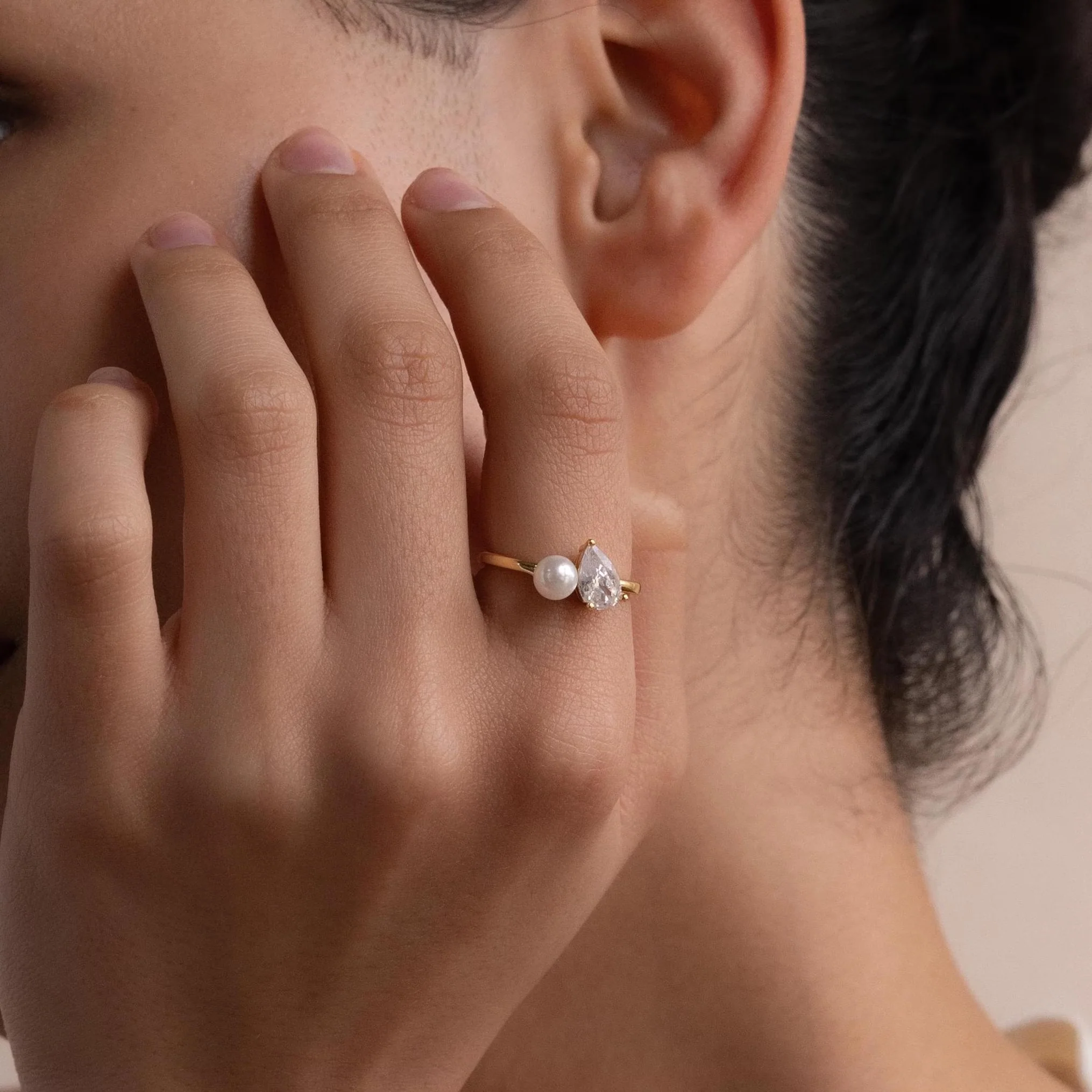 Pearl Diamond Ring - Image 2