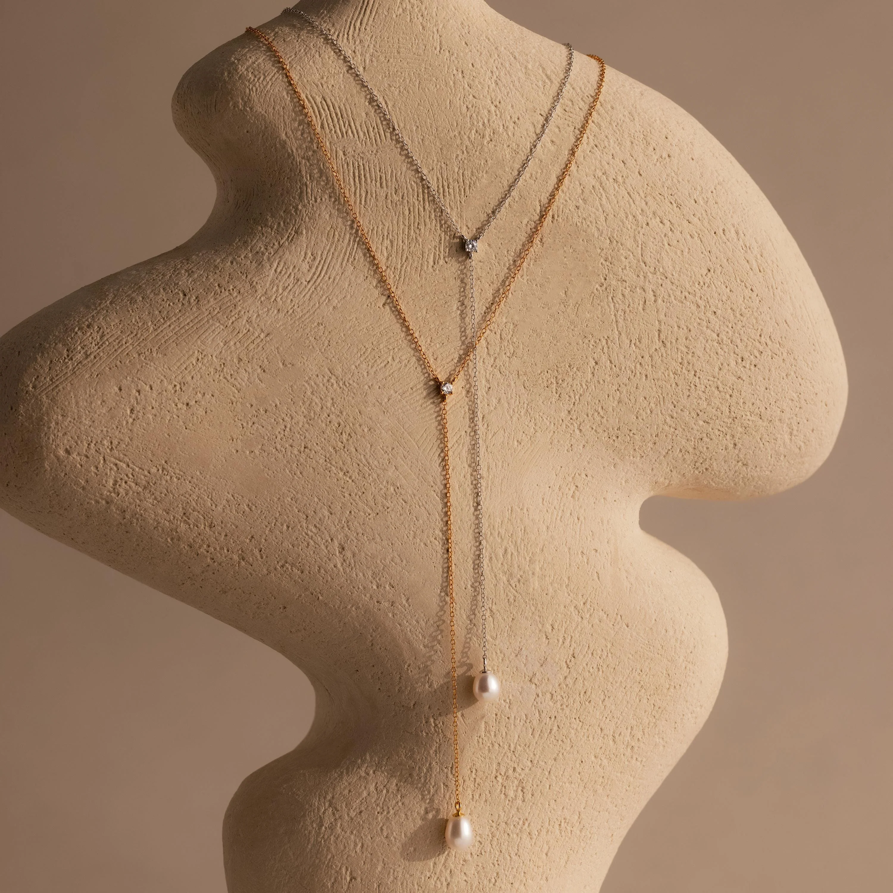 Pearl Drop Lariat Necklace - Image 6