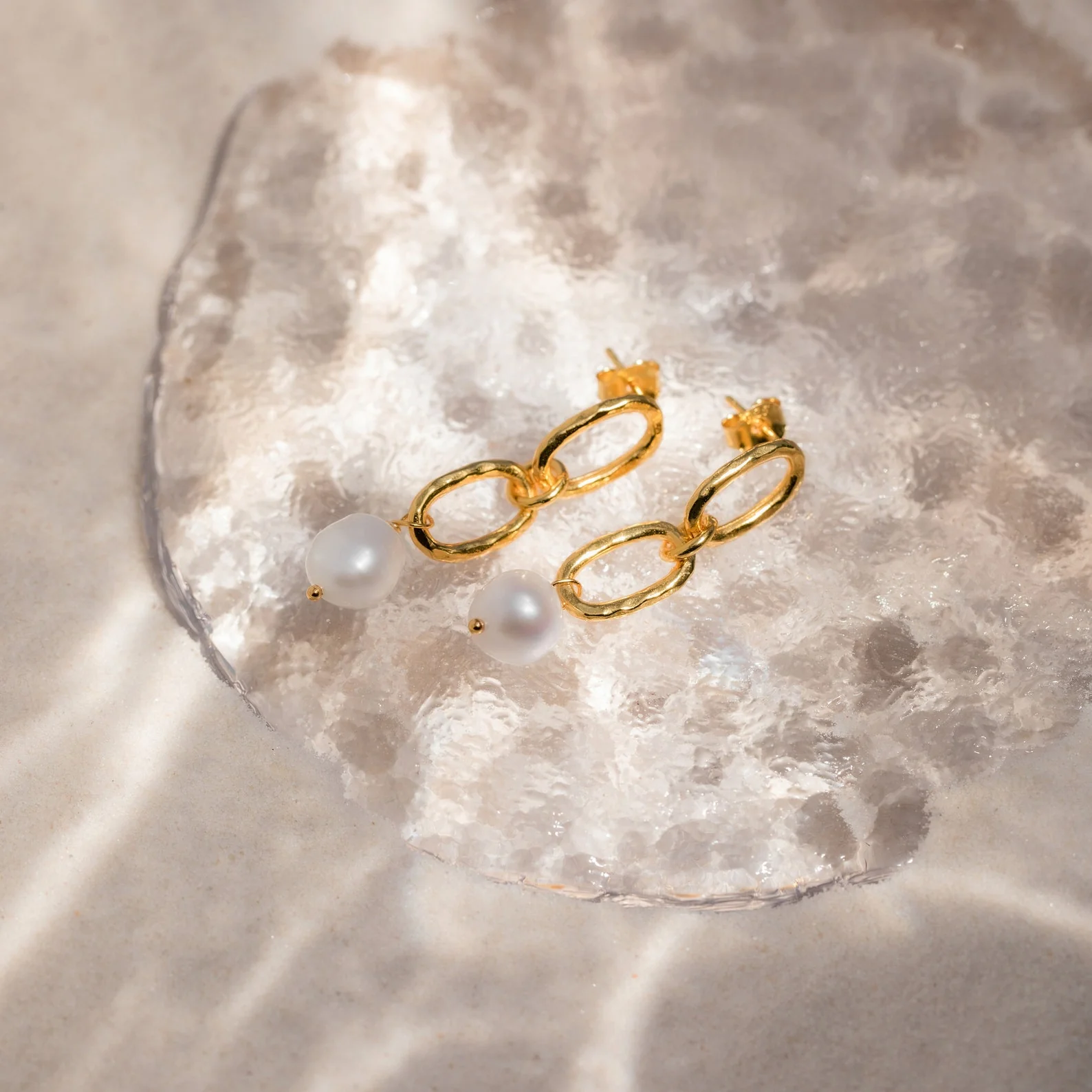 Pearl Drop Link Studs - Image 6