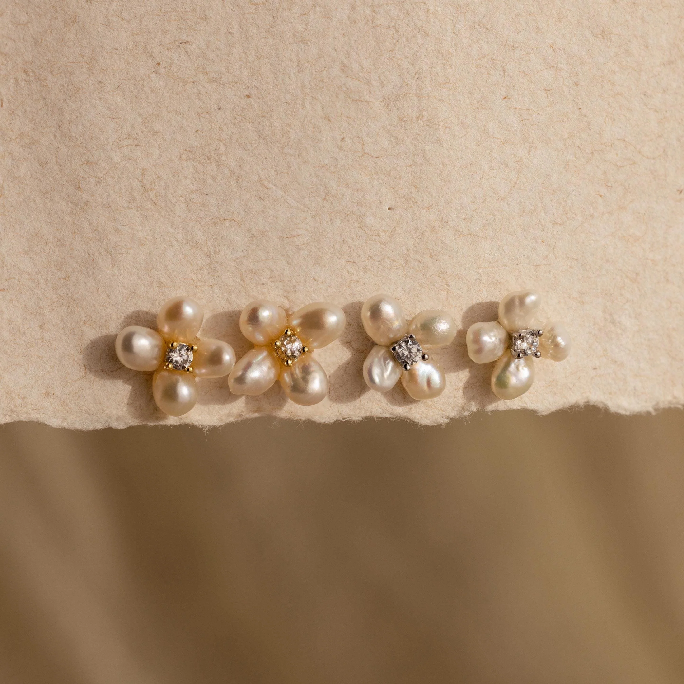 Pearl Flower Studs - Image 3