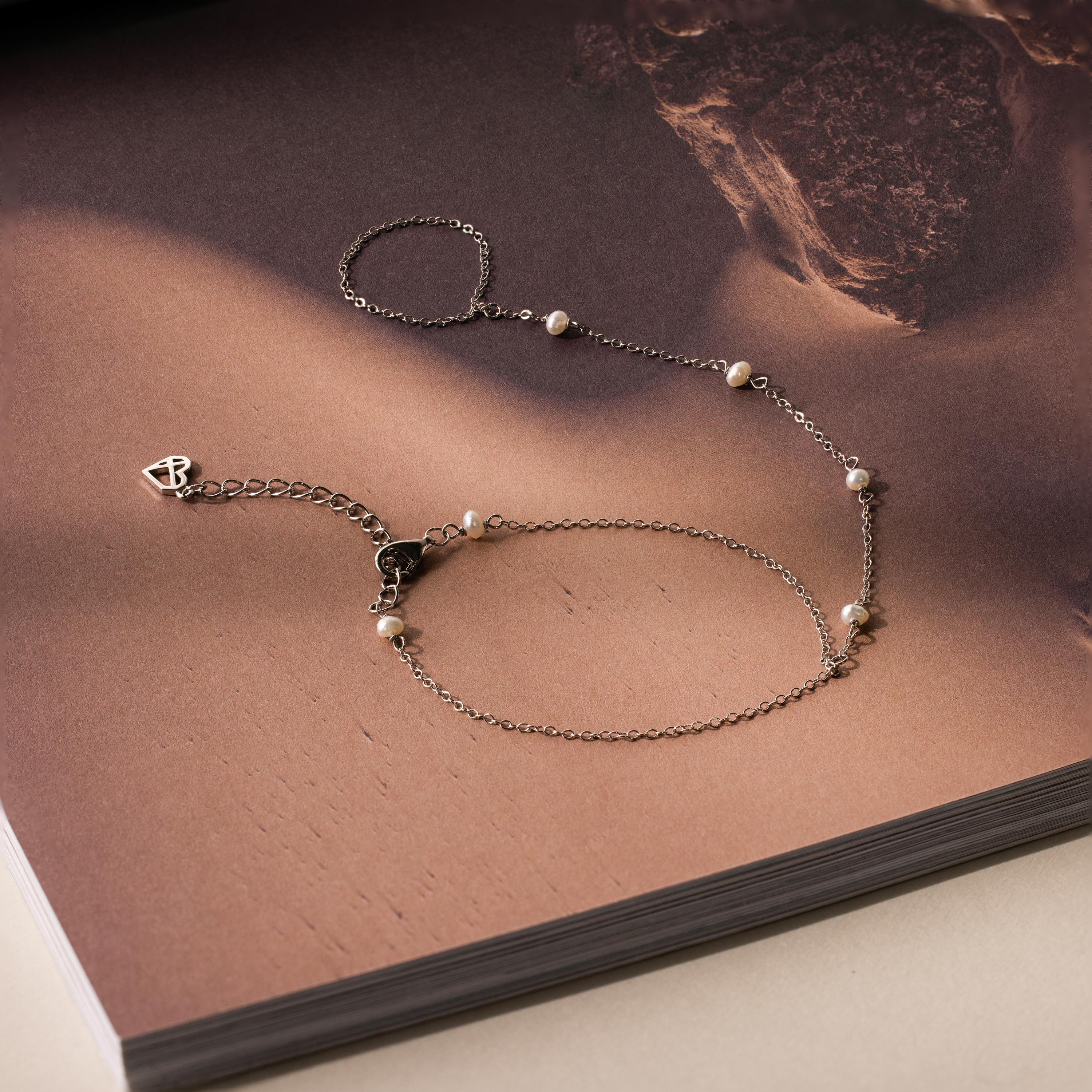 Pearl Hand Chain Bracelet - Image 5