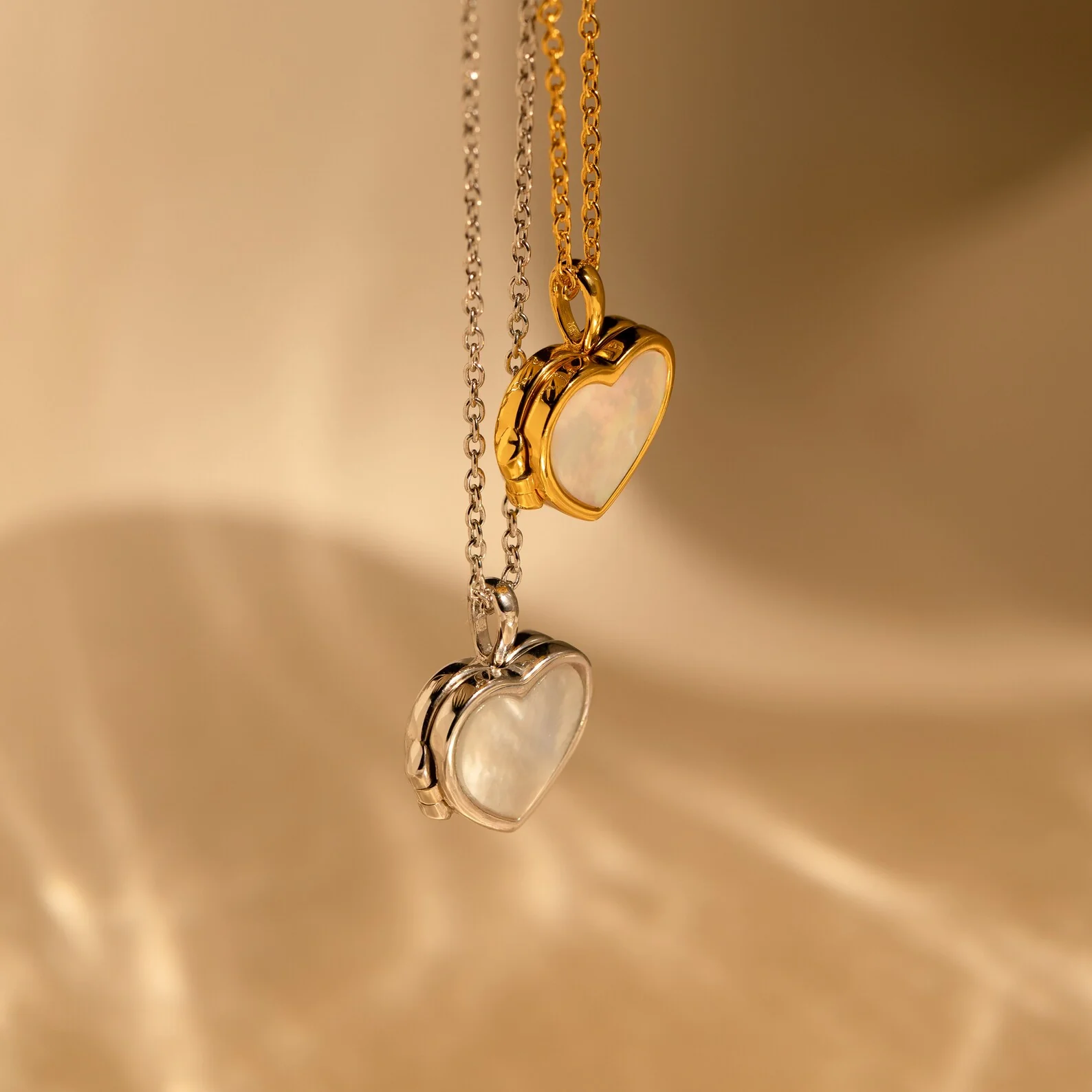 Pearl Heart Locket Necklace - Image 5