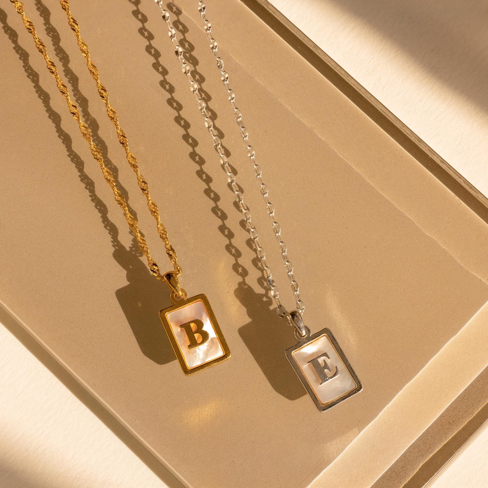 Pearl Initial Tag Necklace - Image 5