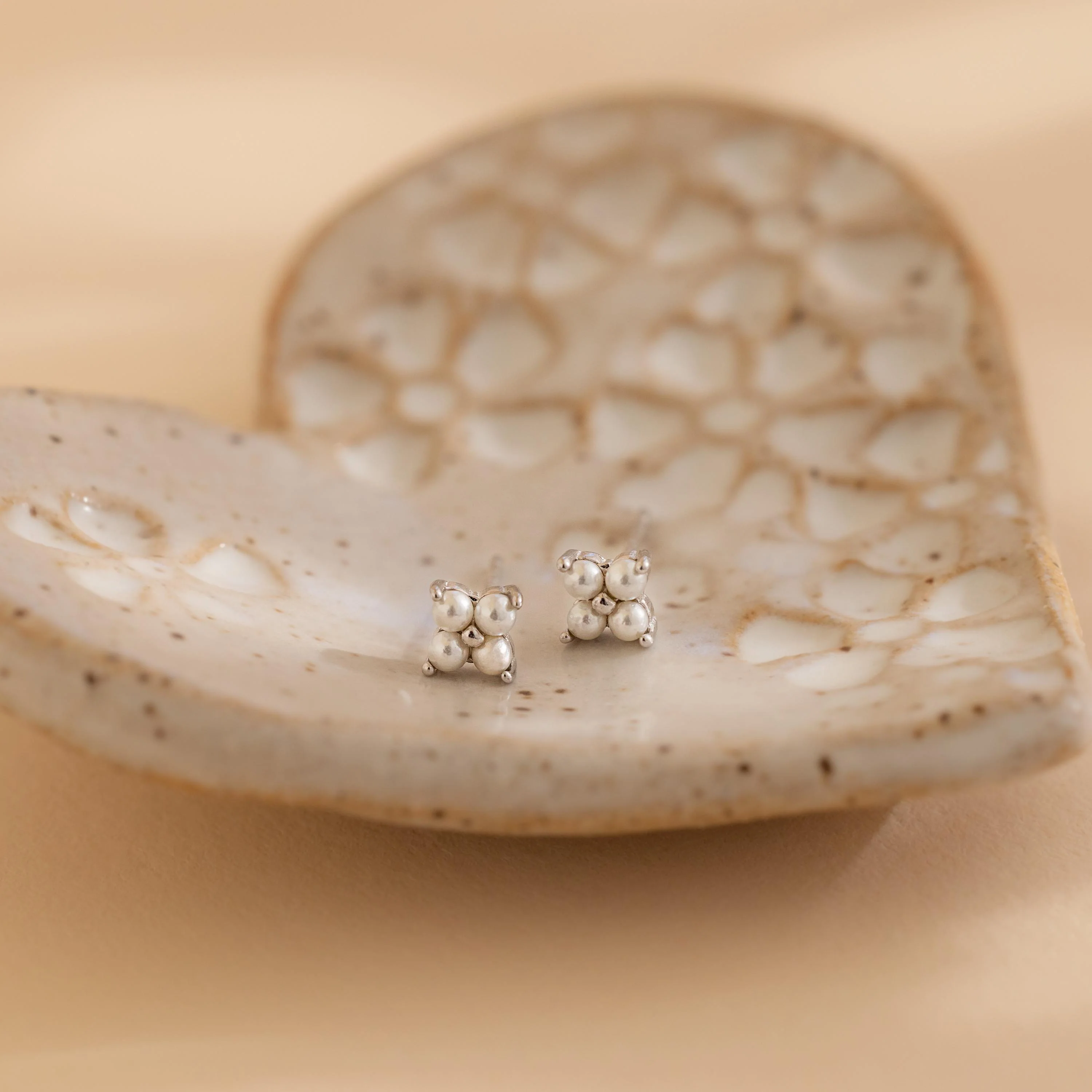 Pearl Ivy Flower Studs - Image 3