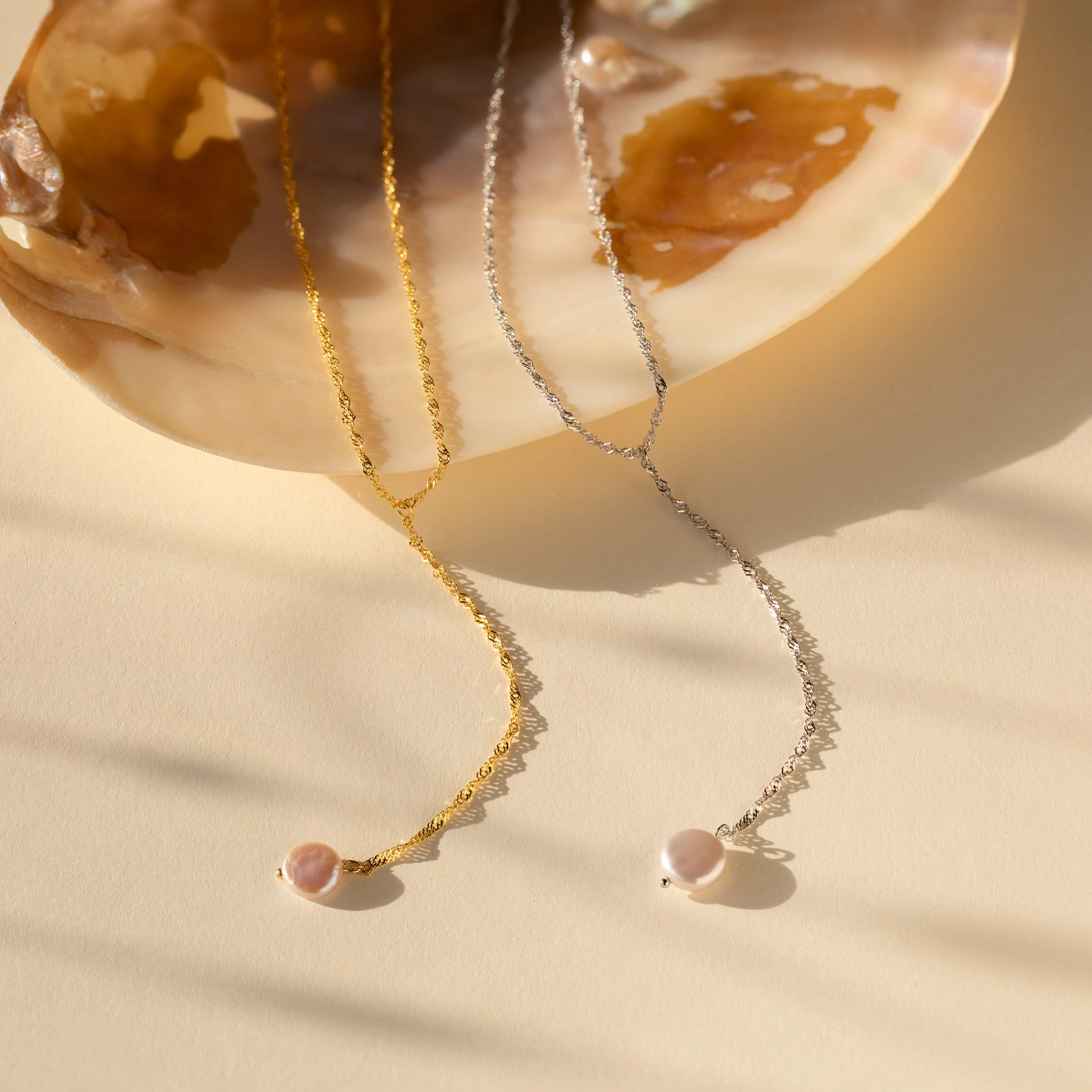 Pearl Lariat Y Necklace - Image 3