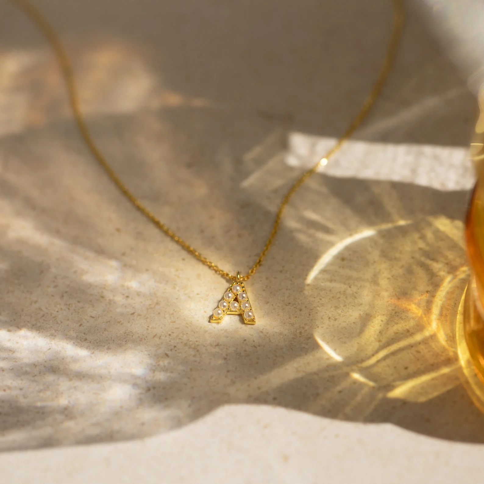 Pearl Letter Necklace - Image 3