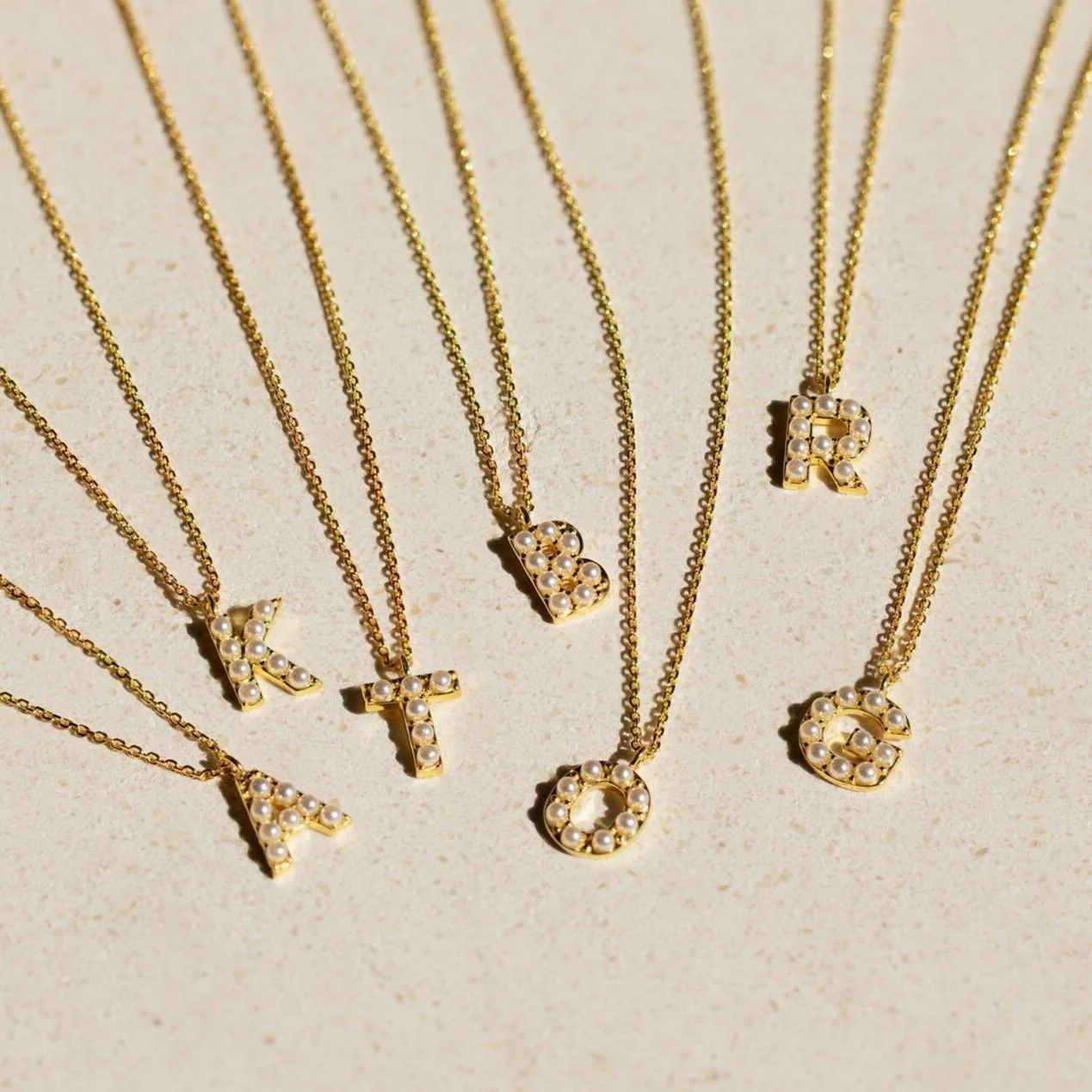 Pearl Letter Necklace - Image 6