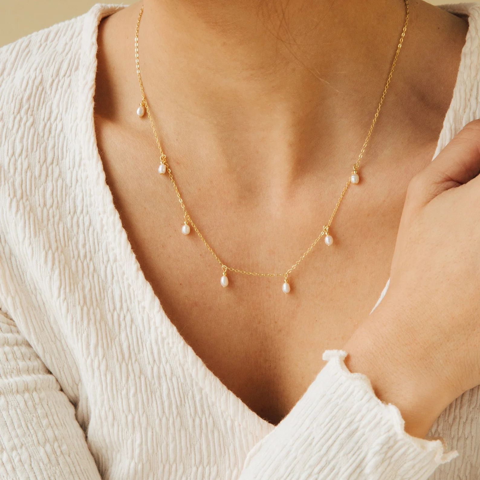 Pearl Station Necklace - Image 6