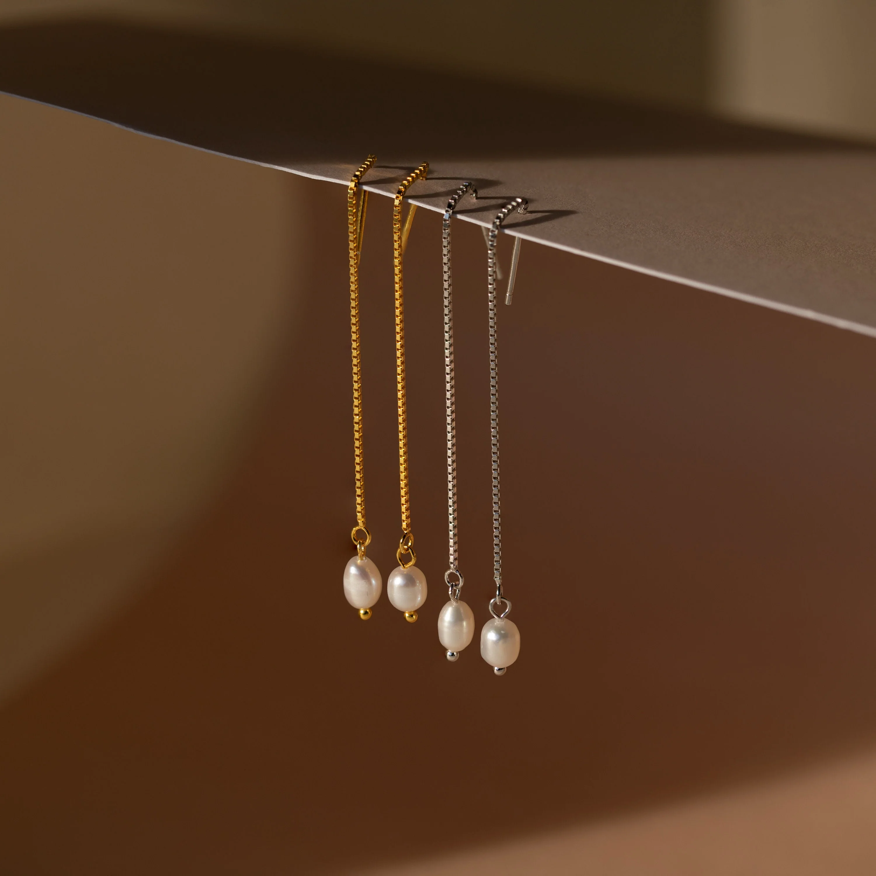 Pearl Threader Earrings - Image 6