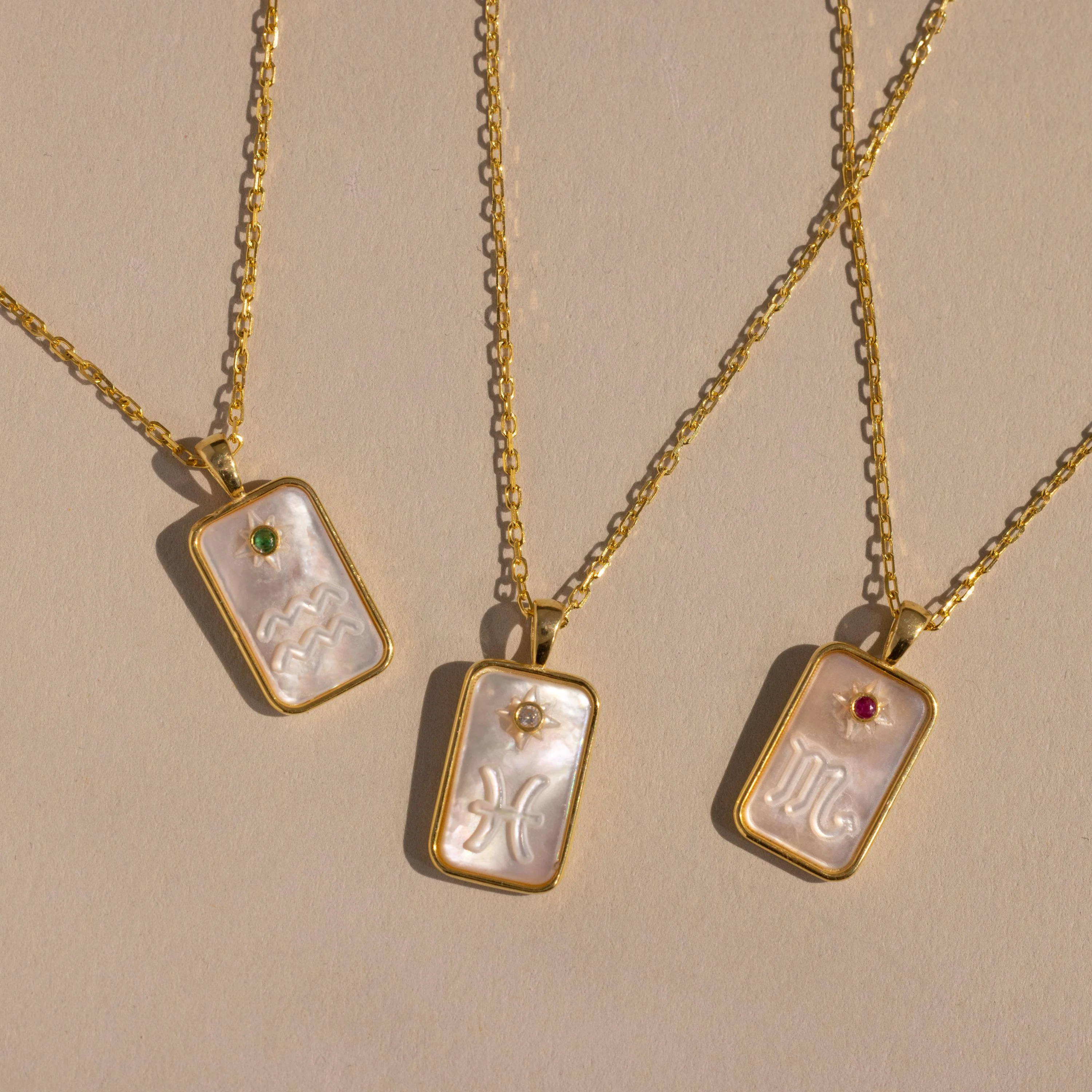 Pearl Zodiac Birthstone Necklace - Image 3