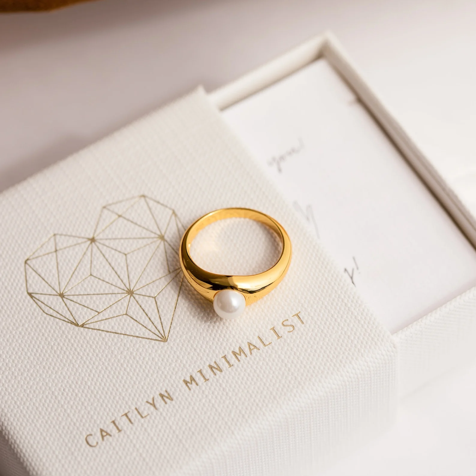 Penelope Pearl Signet Ring - Image 9
