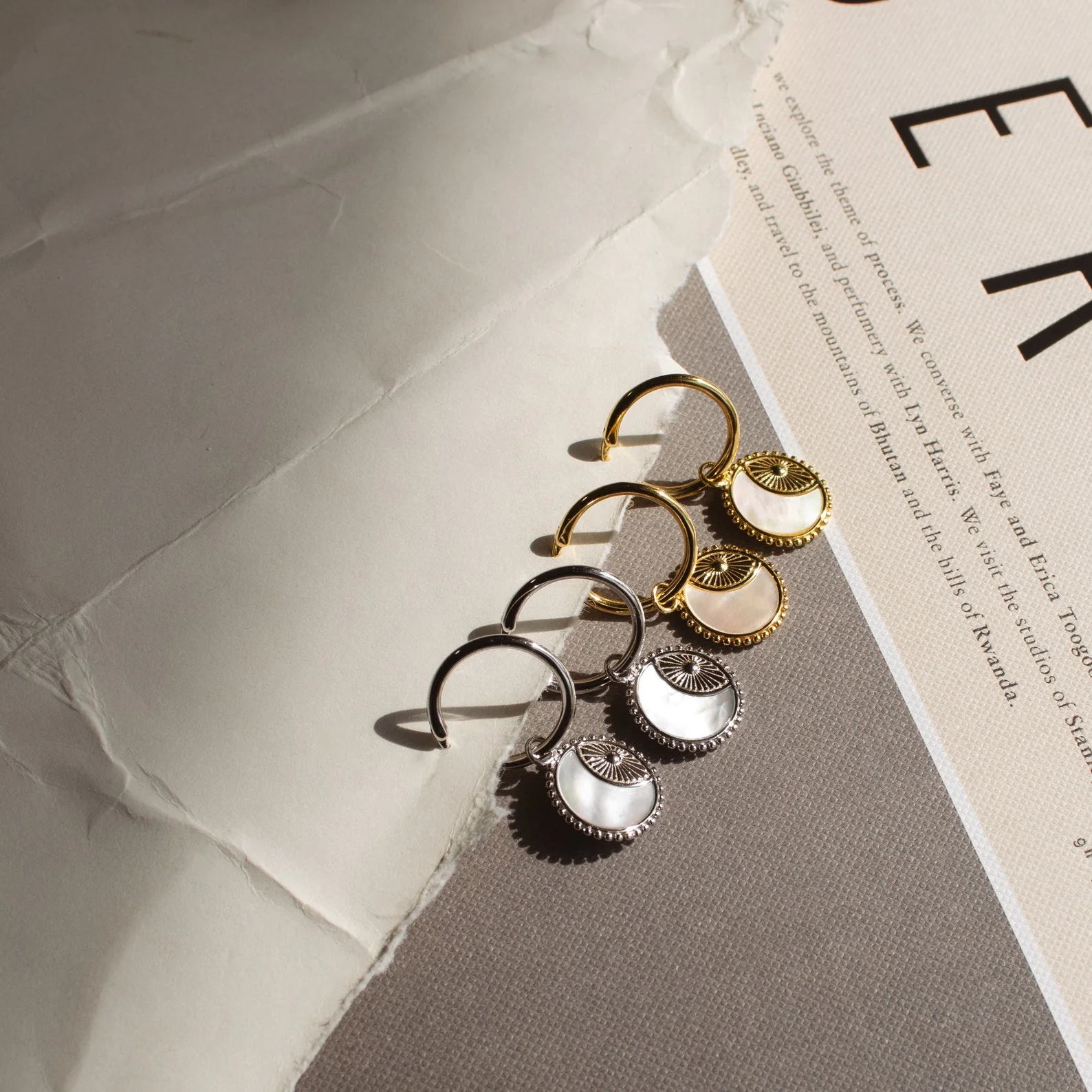 Pia Pearl Coin Hoops - Image 3