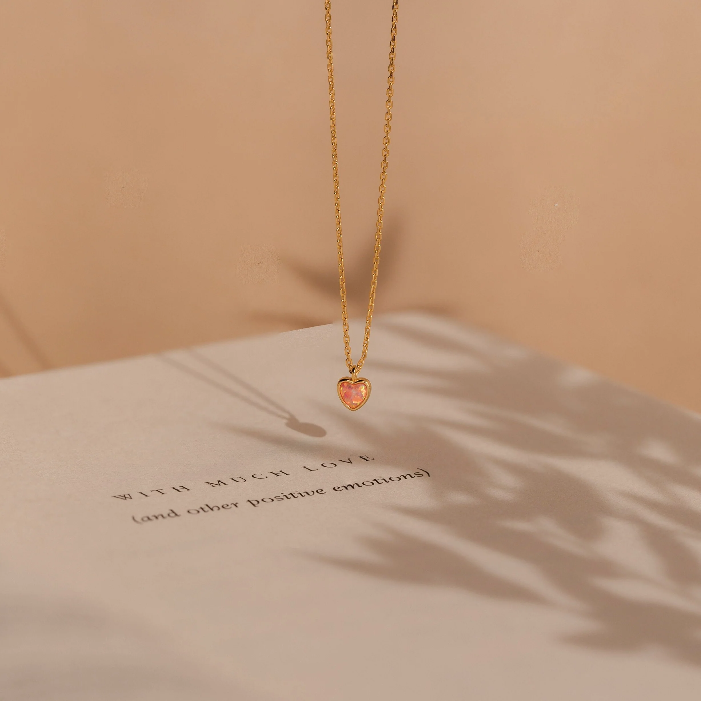 Pink Opal Heart Necklace - Image 6