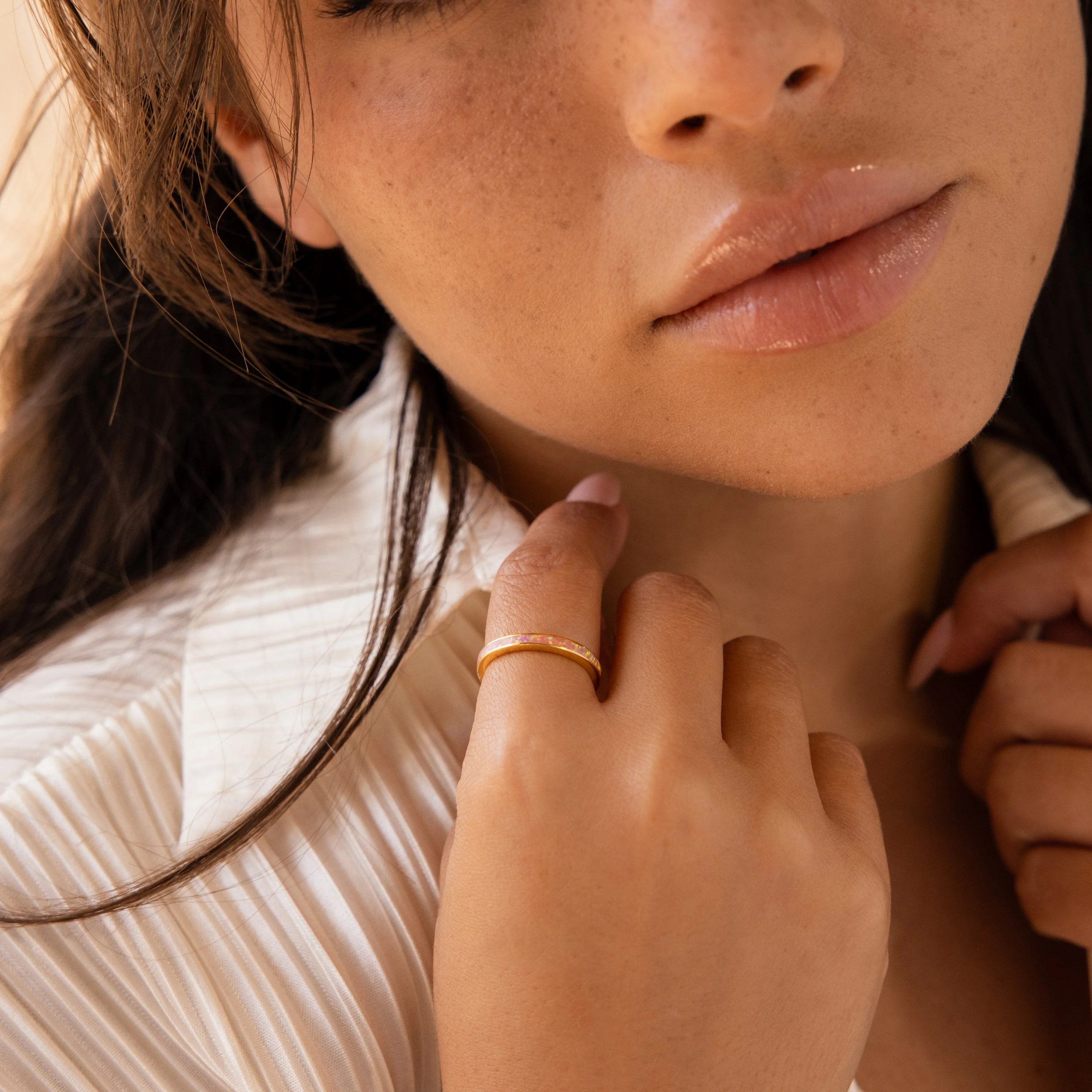 Pink Opal Inlay Band - Image 5