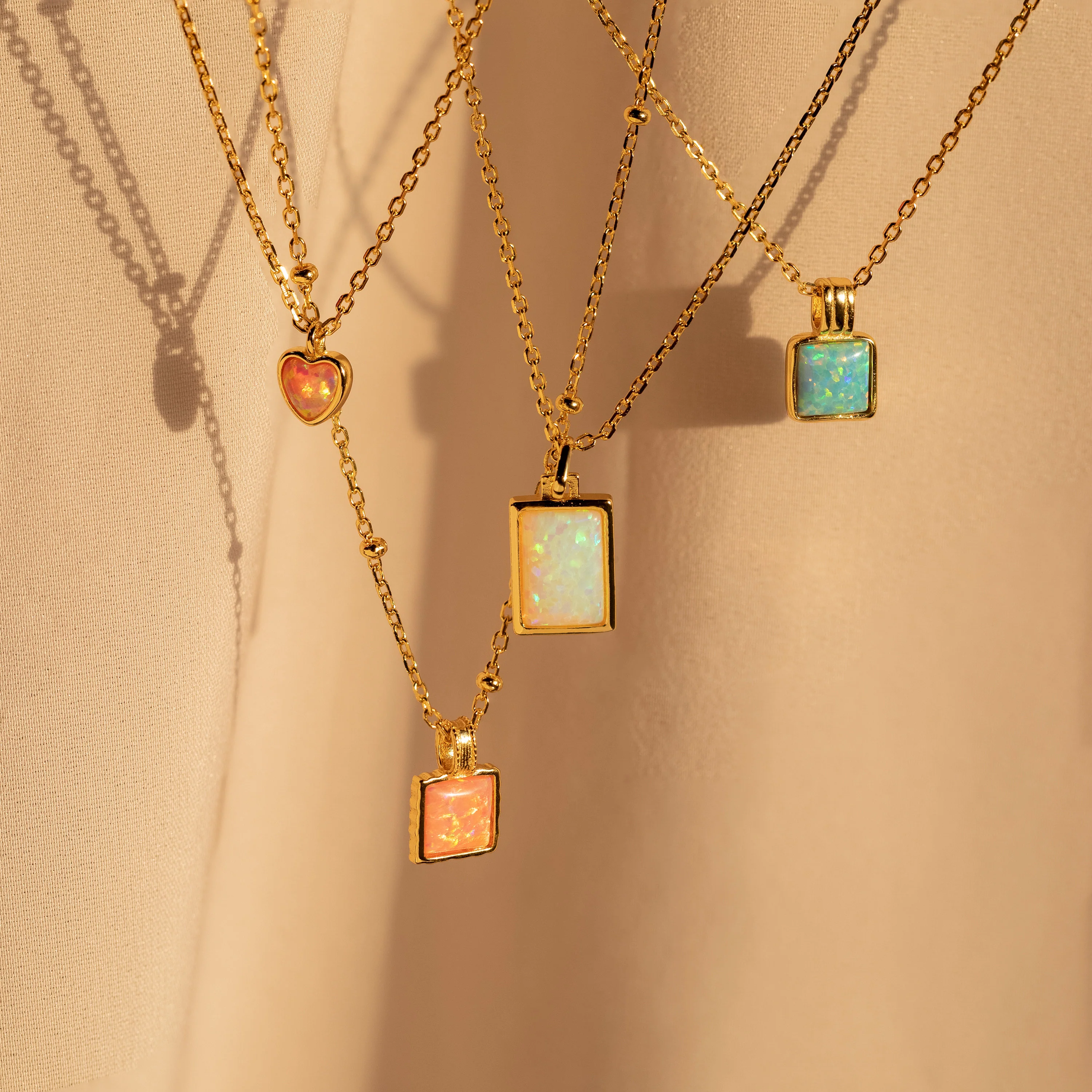 Pink Opal Pendant Necklace - Image 8