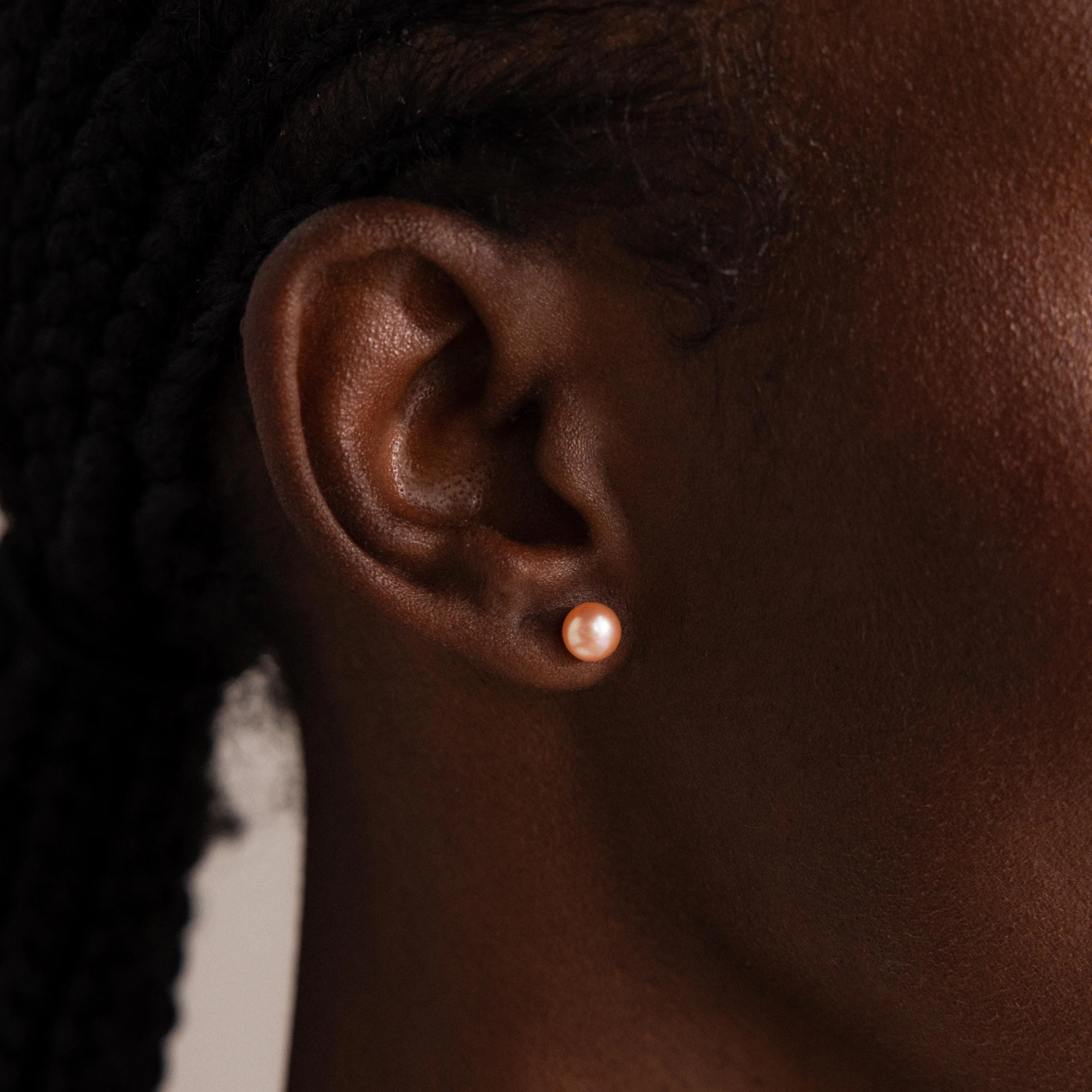 Pink Pearl Studs - Image 3
