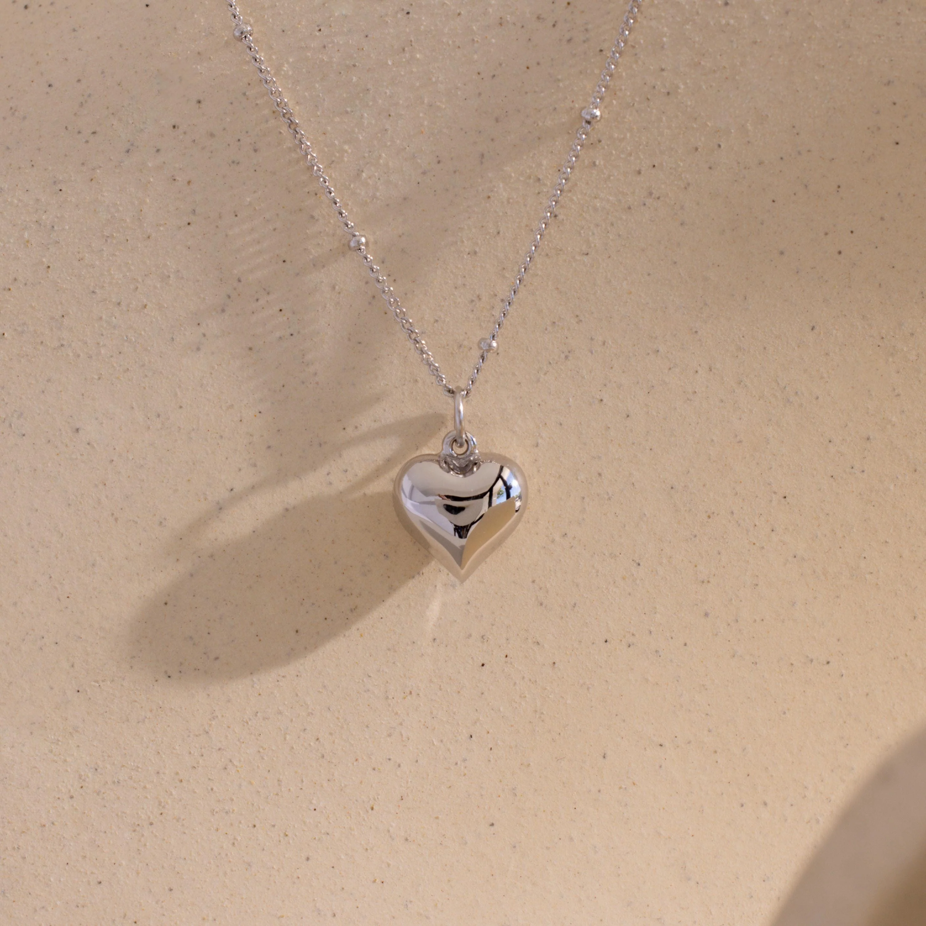 Puff Heart Charm Necklace - Image 6