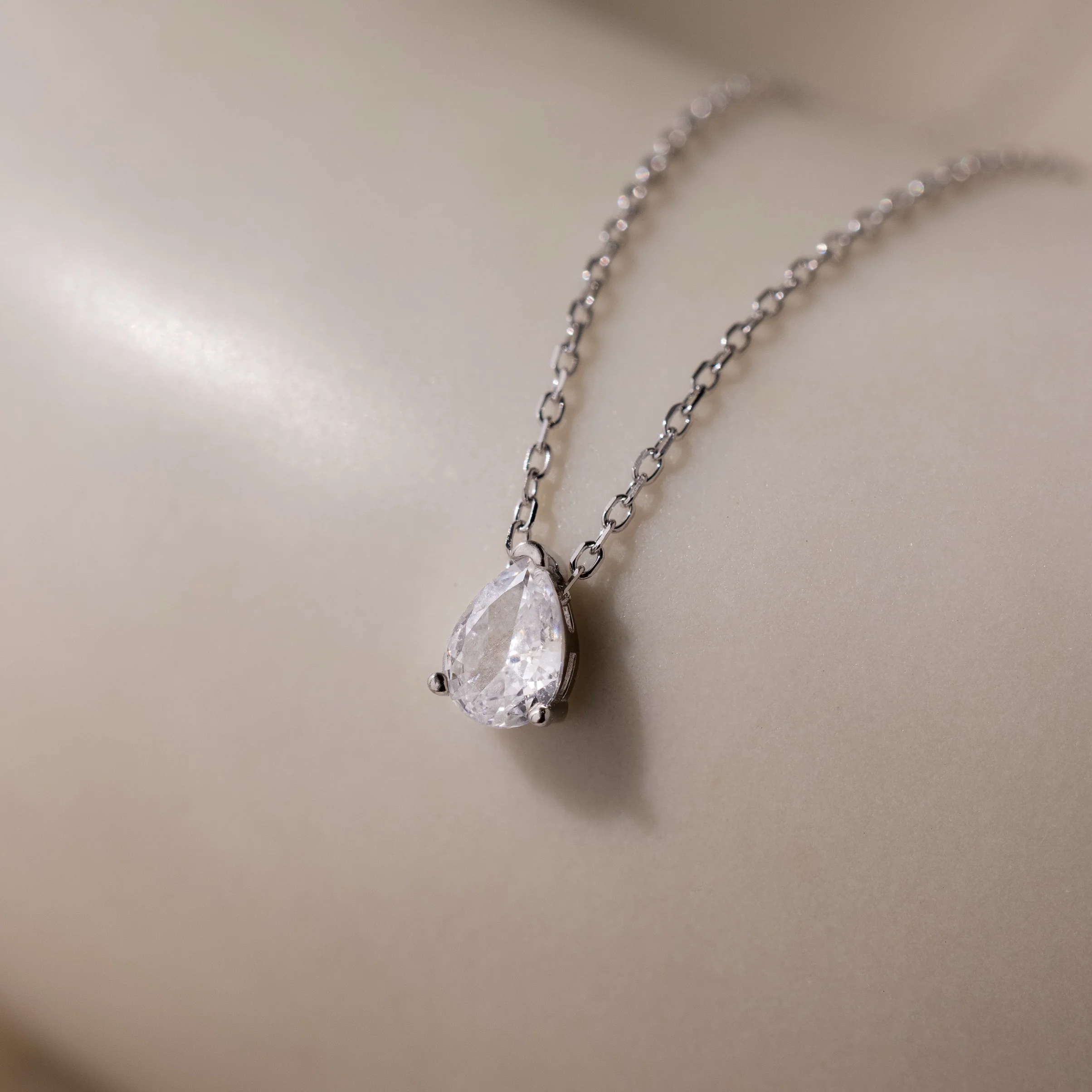 Rae Diamond Necklace in Silver - Image 3
