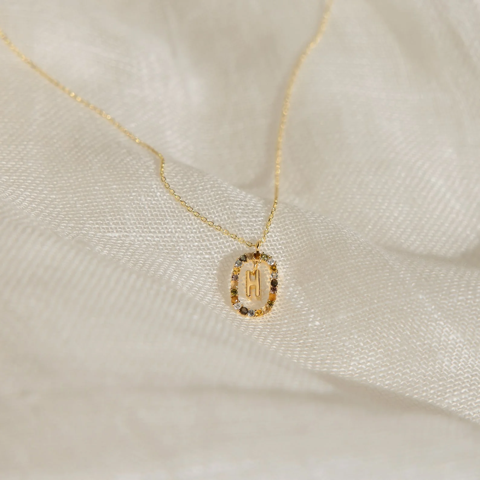 Rainbow Initial Necklace - Image 5