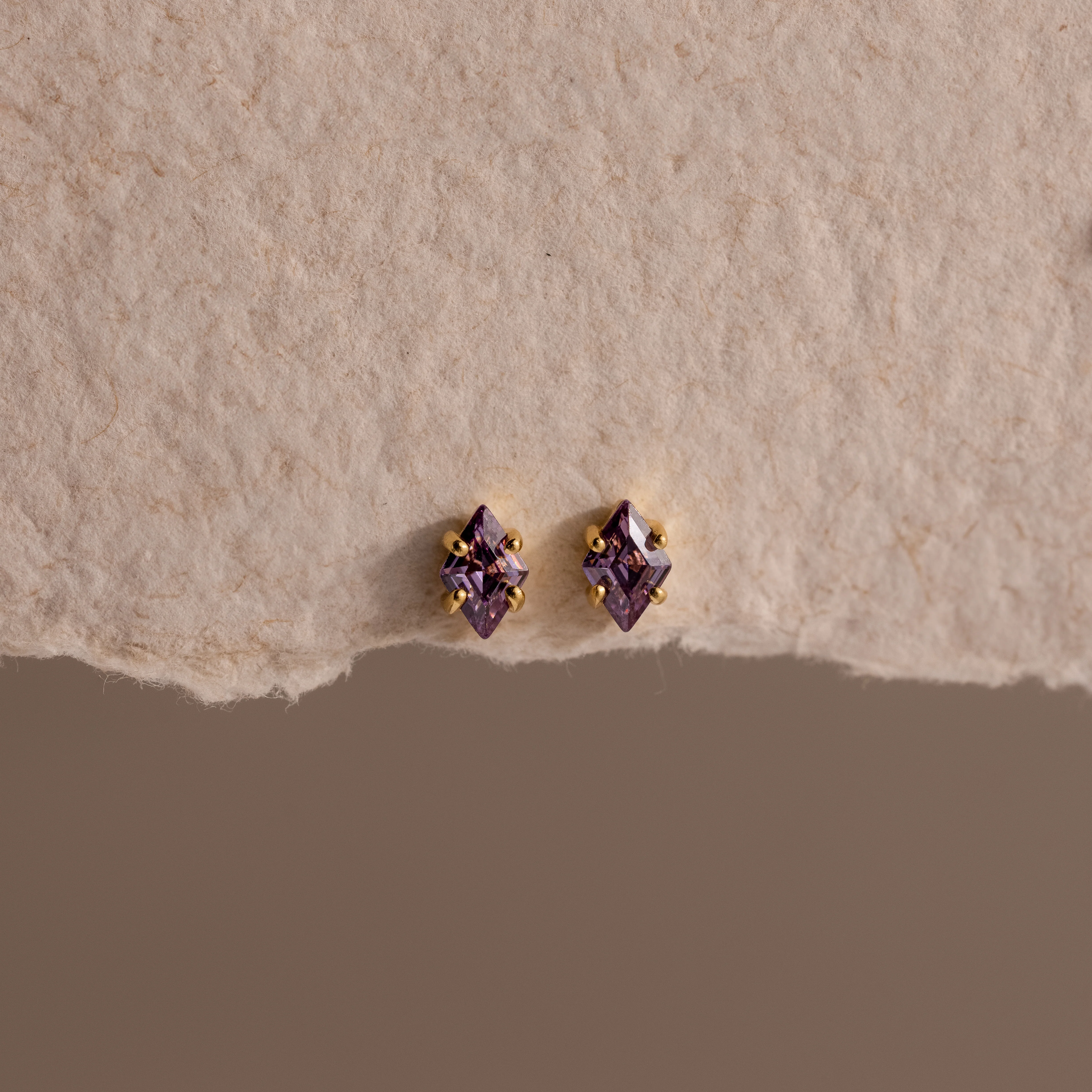 Rhombus Birthstone Flatback Studs - Image 2