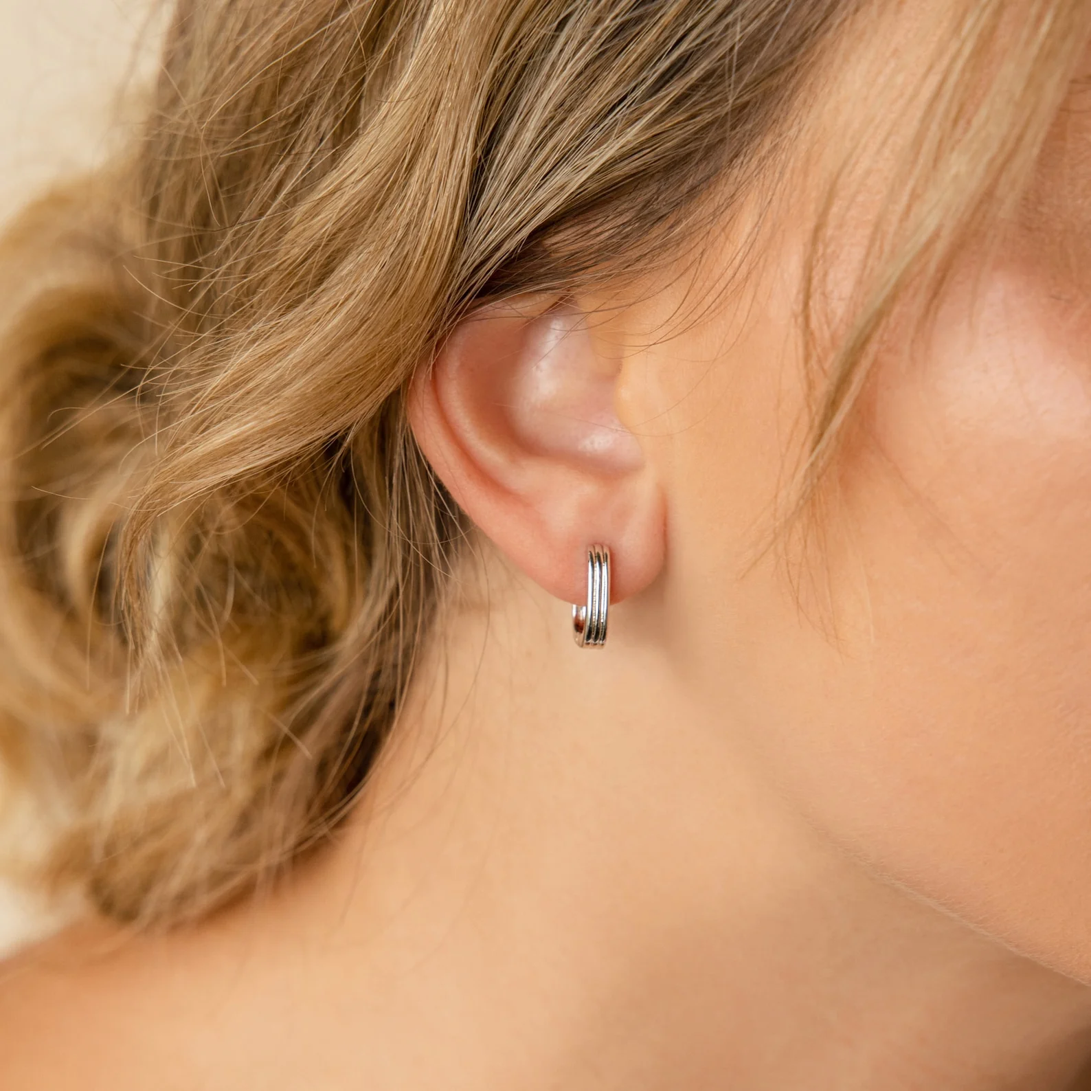 Ribbed Link Hoops - Image 6