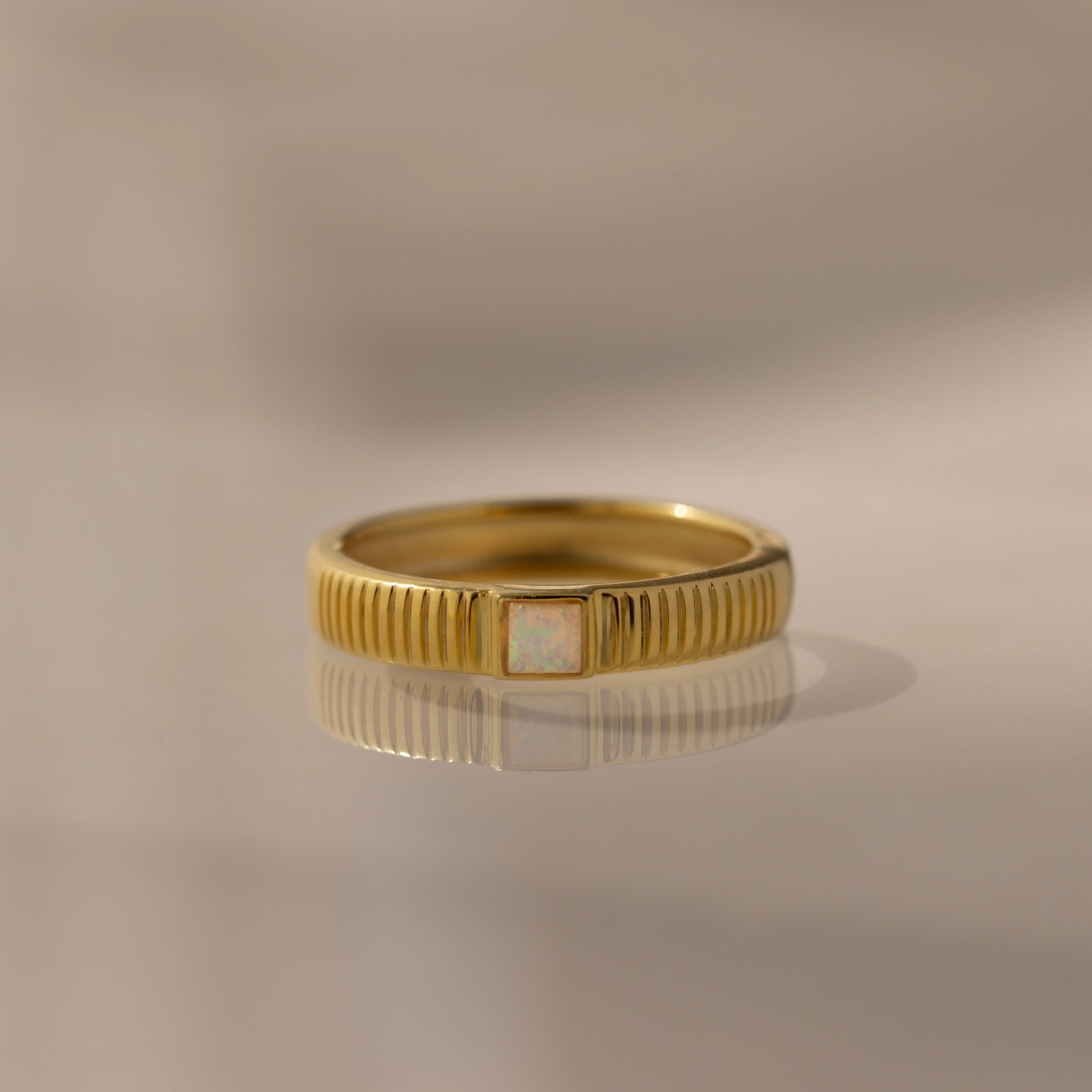 Ribbed Opal Band