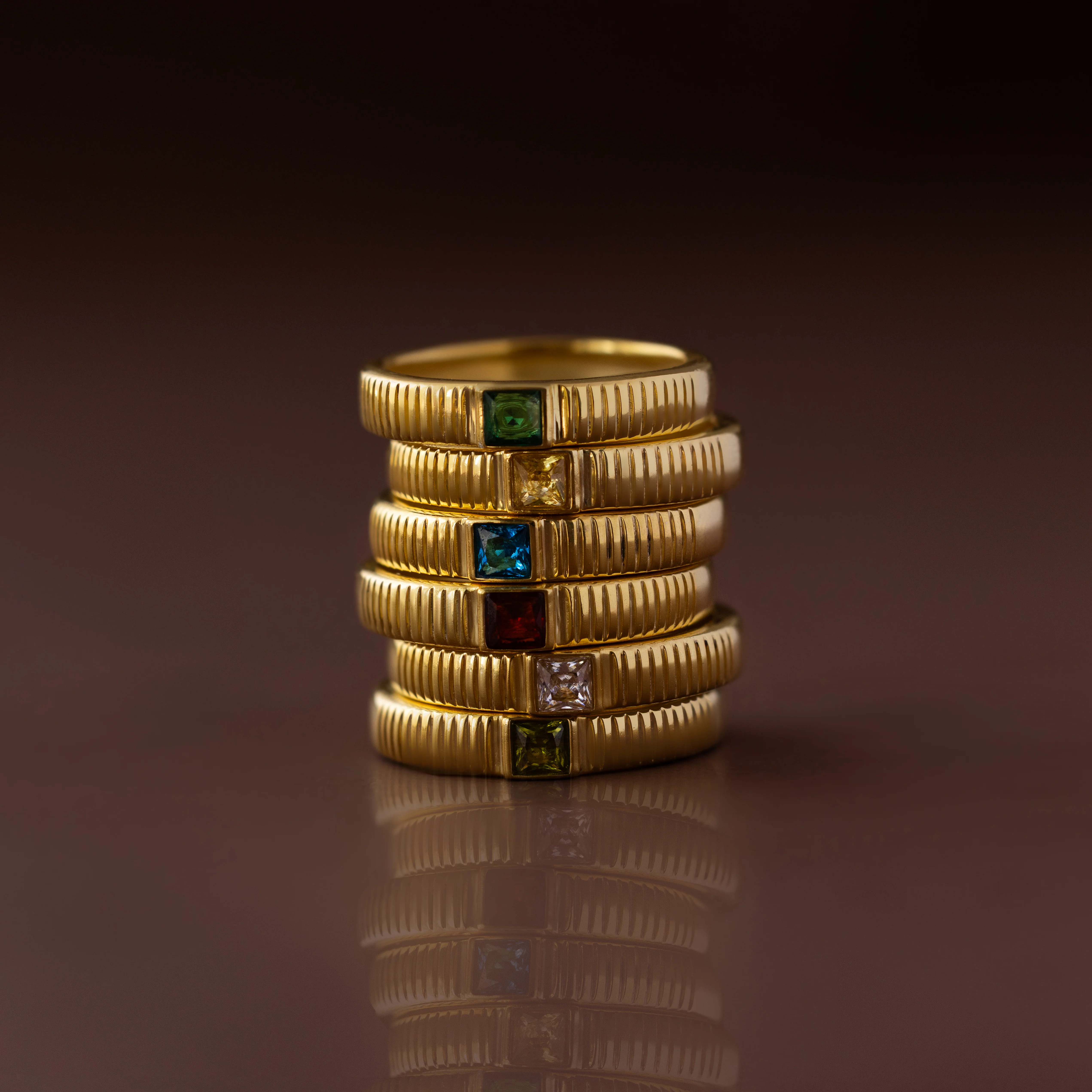 Ribbed Peridot Band - Image 5