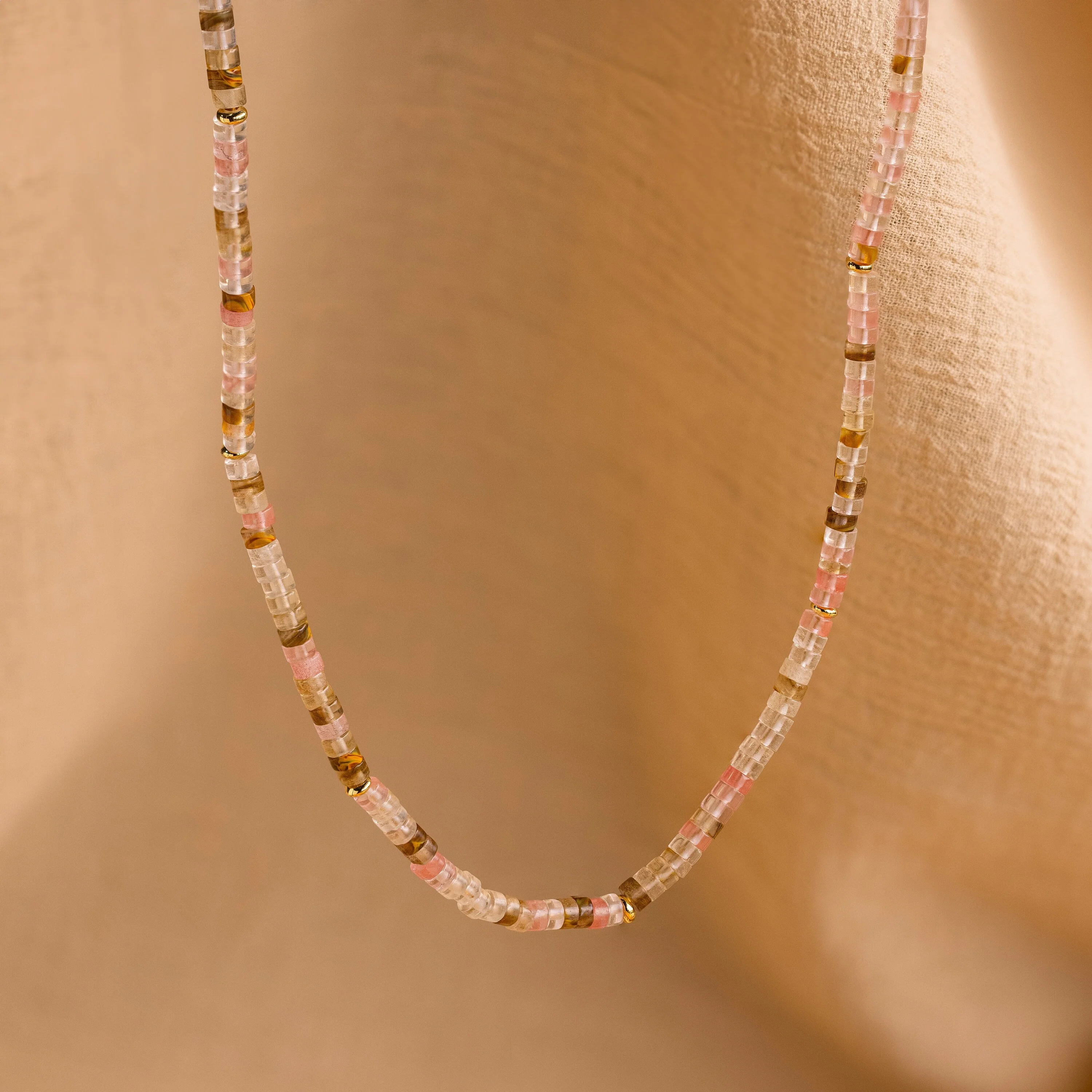 Rose Quartz Beaded Necklace - Image 2