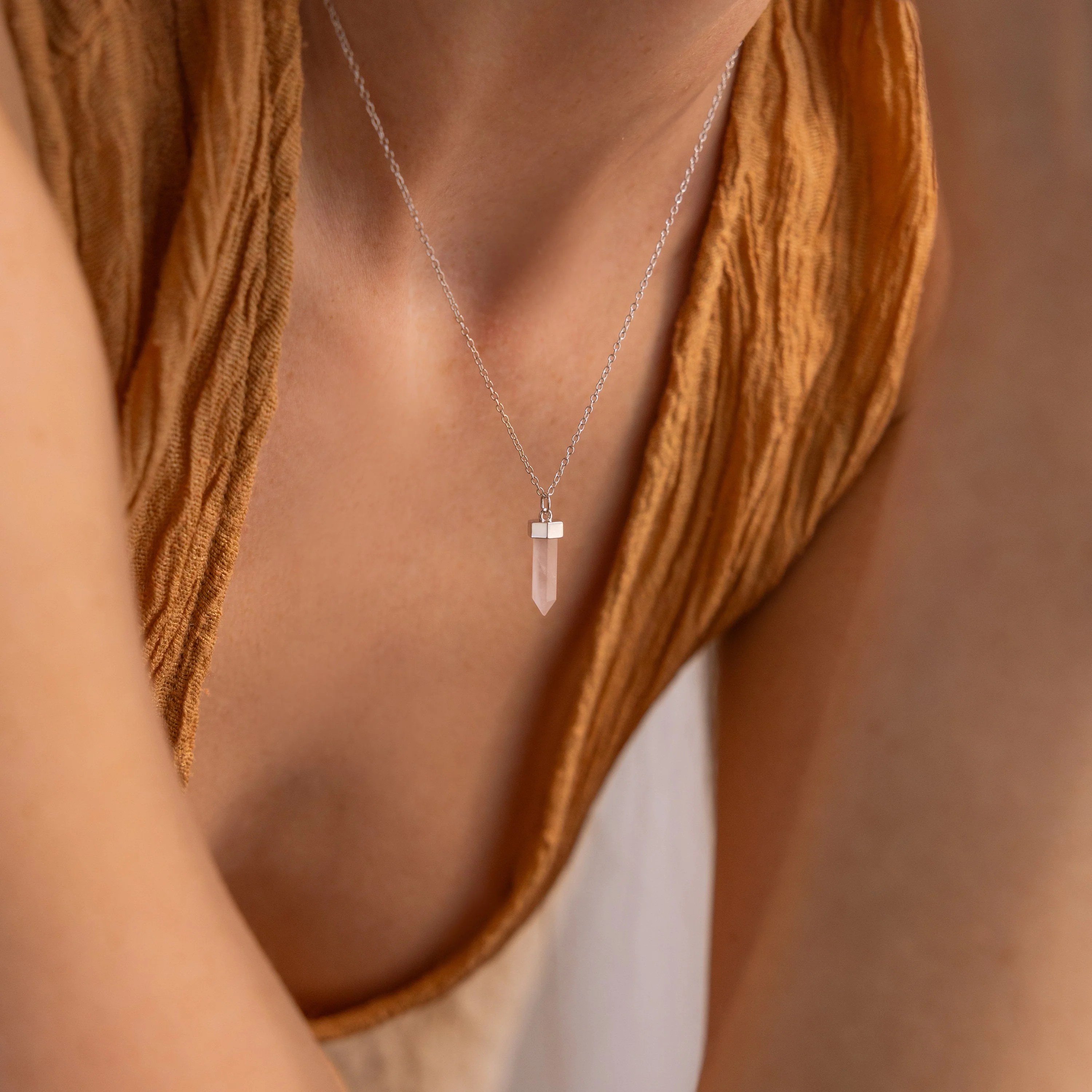 Rose Quartz Necklace - Image 4