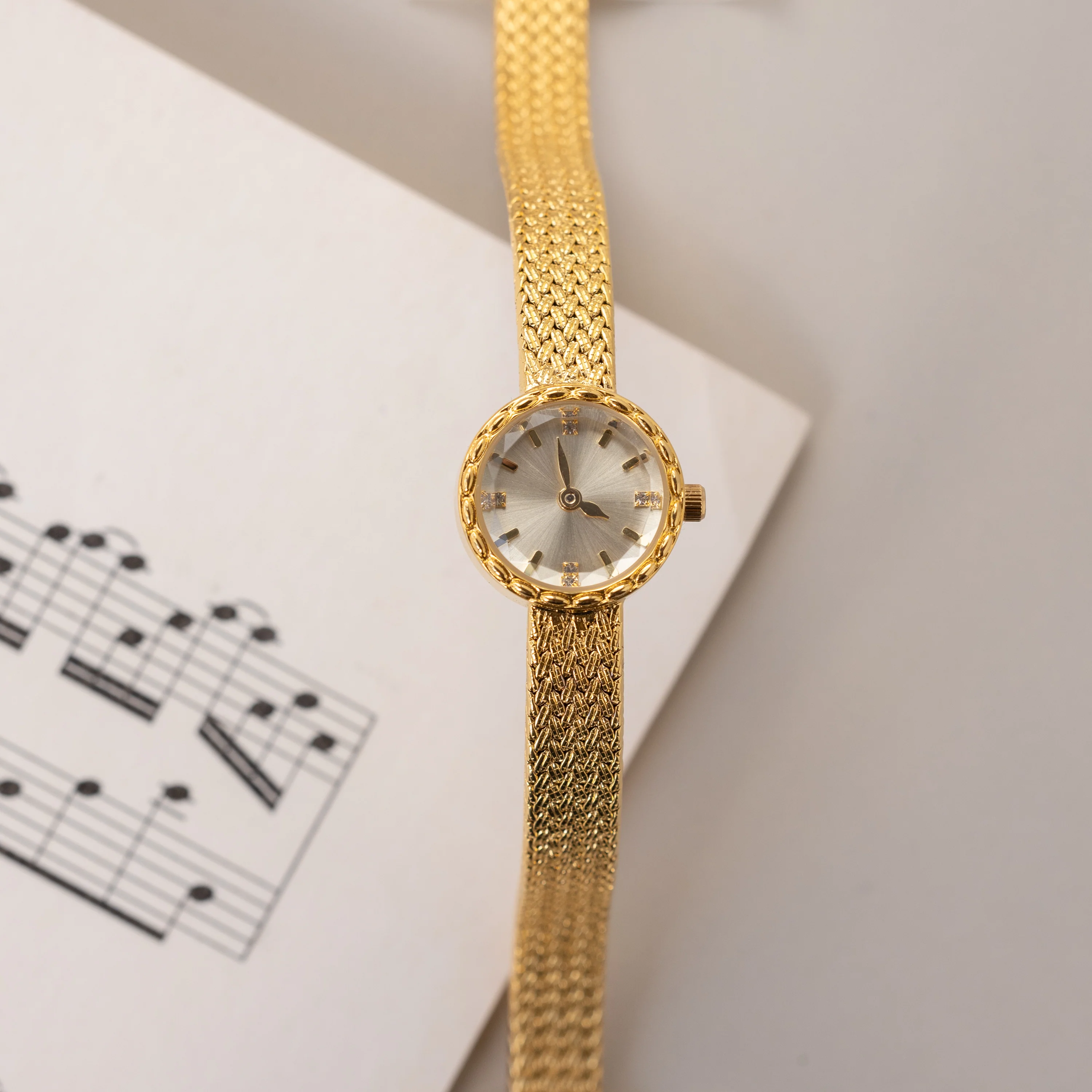 Round Braided Timepiece in 18K Gold - Image 3