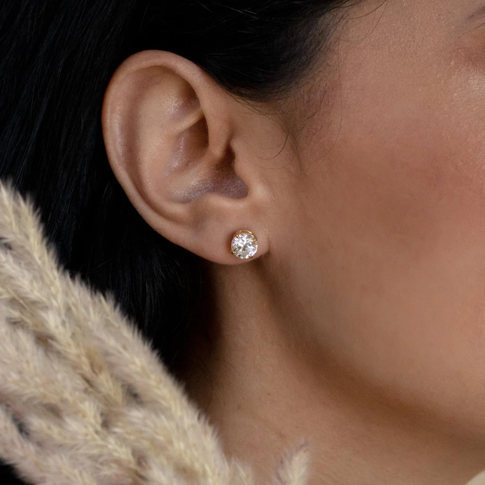Round Diamond Studs - Image 4