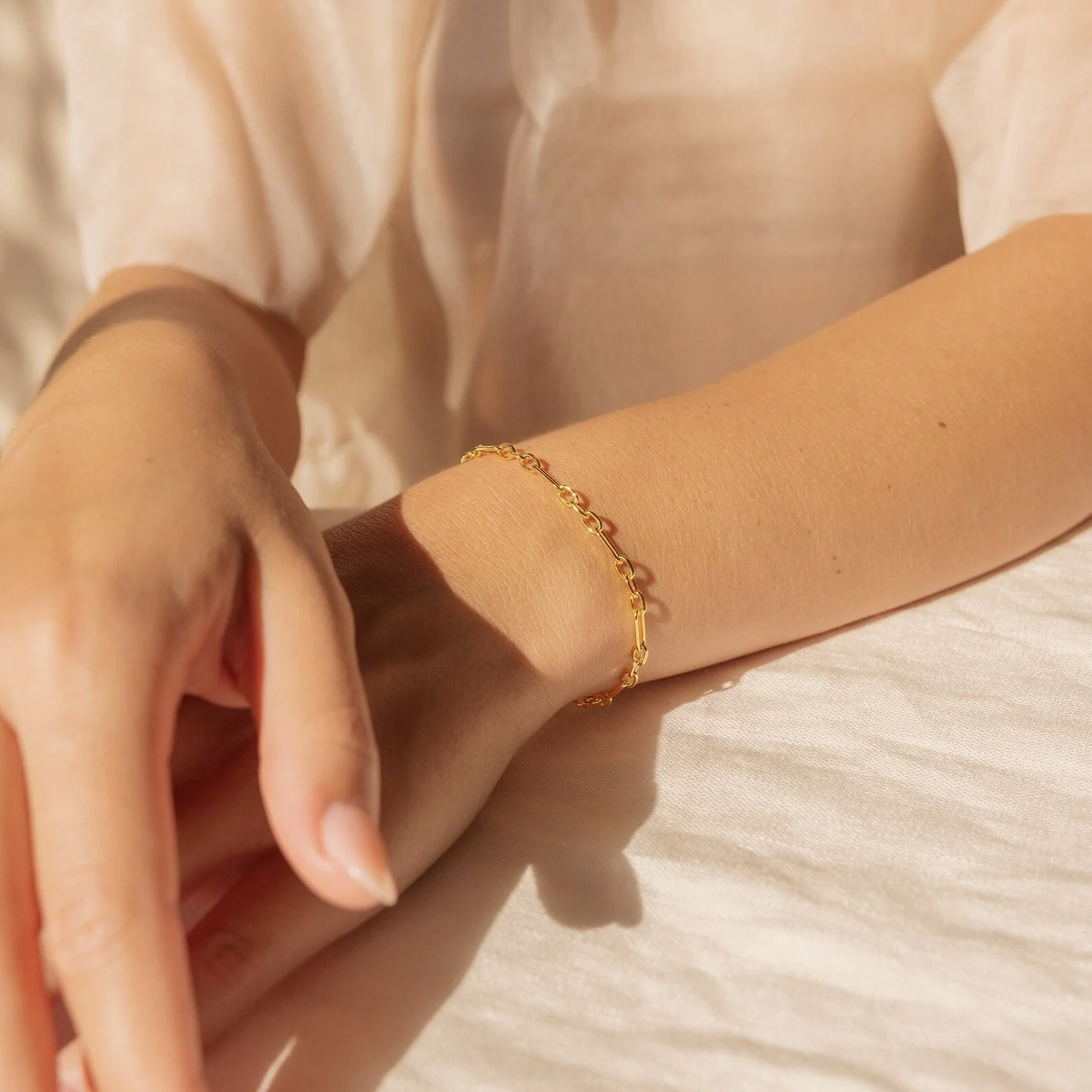 Roxy Paperclip Chain Bracelet - Image 8