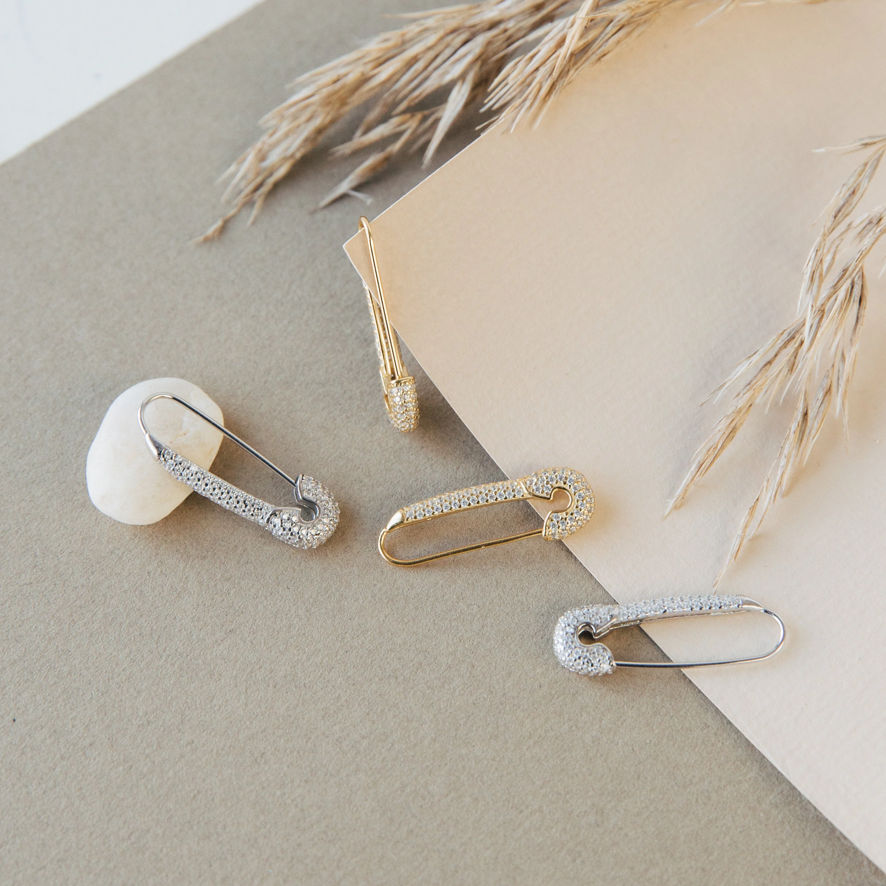 Safety Pin Earrings Set - Image 5