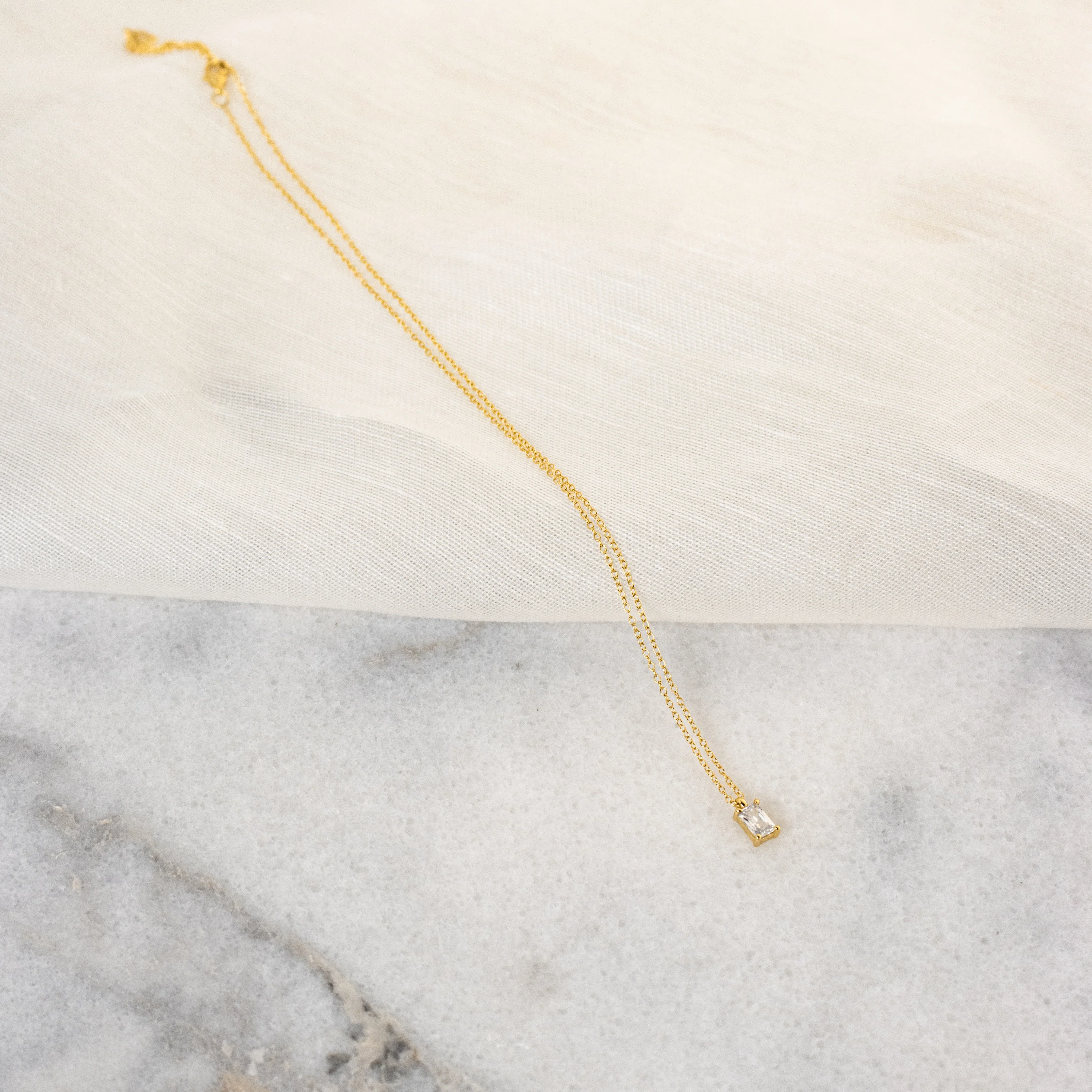 Sage Diamond Necklace in 18K Gold - Image 3