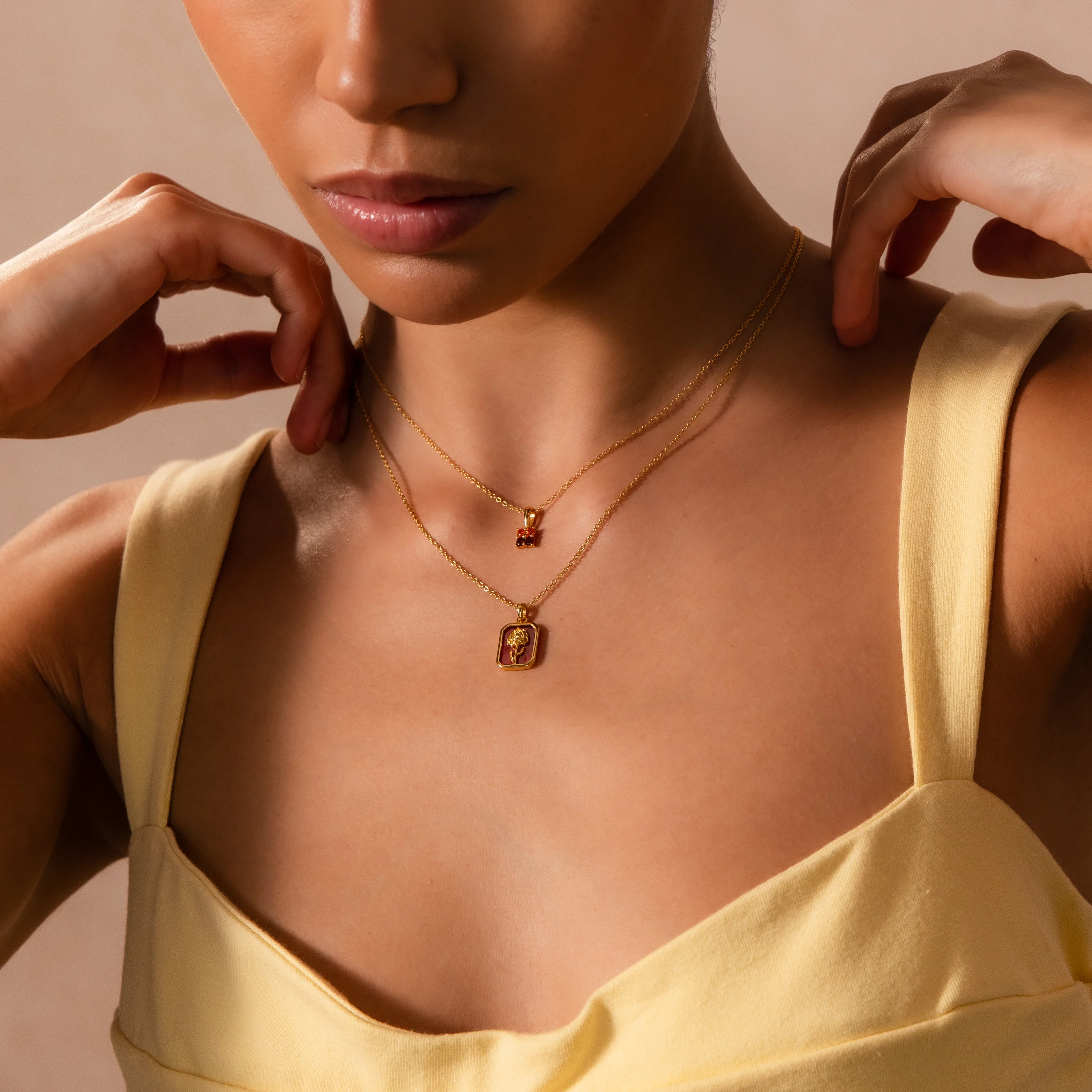 Sapphire Birth Flower Charm Necklace - Image 6