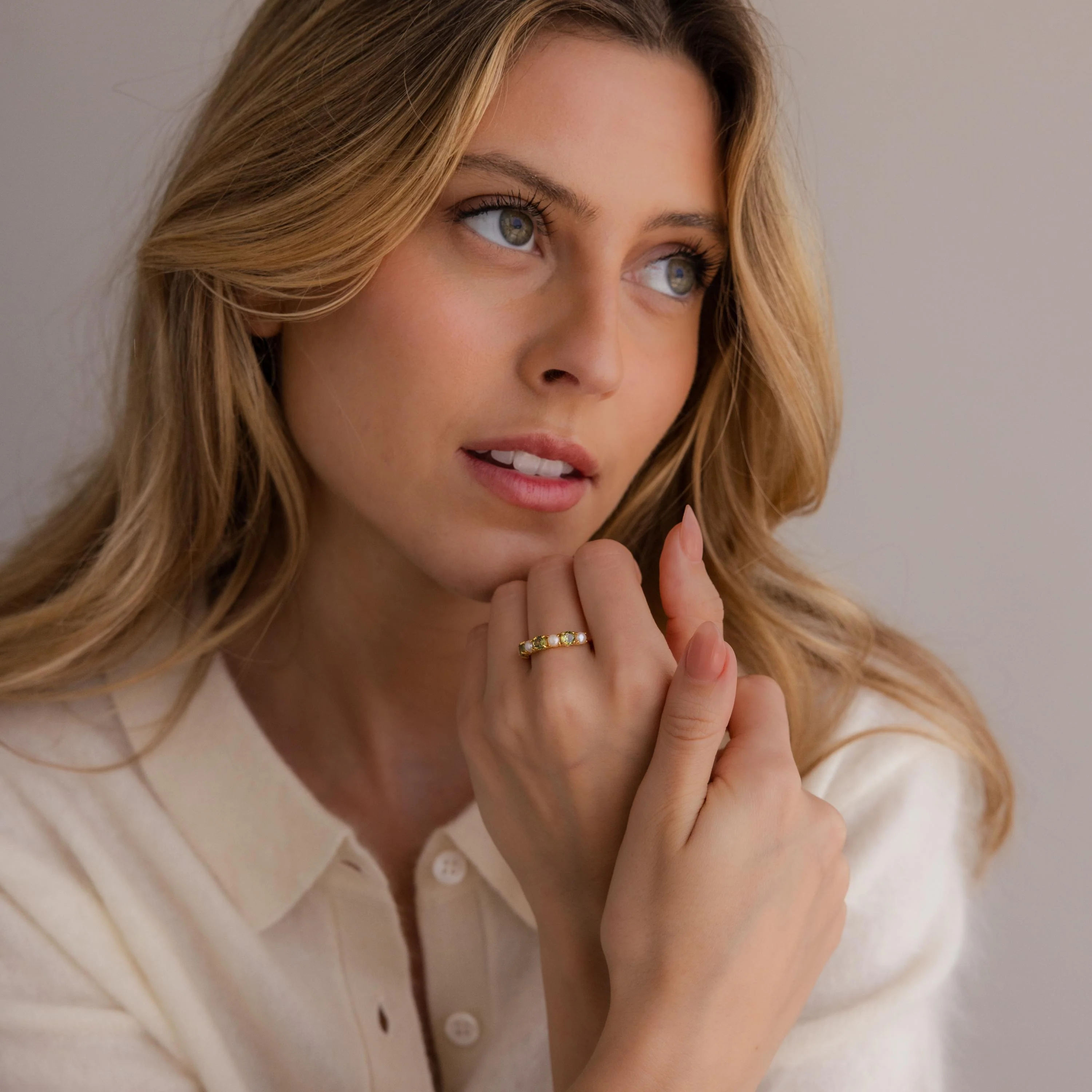 Amethyst & Pearl Lace Ring - Image 4