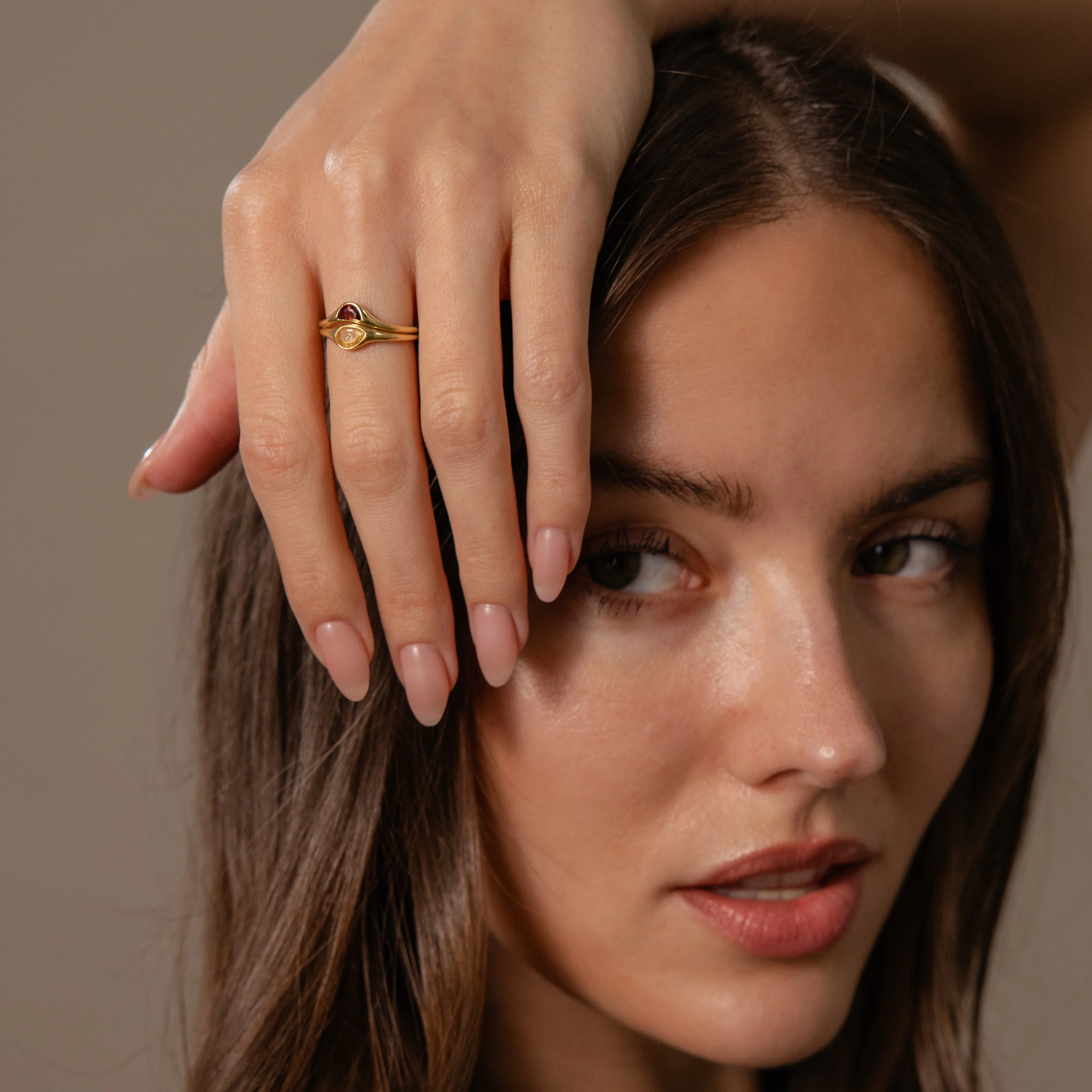 Sculpted Toi et Moi Ring Set - Image 5