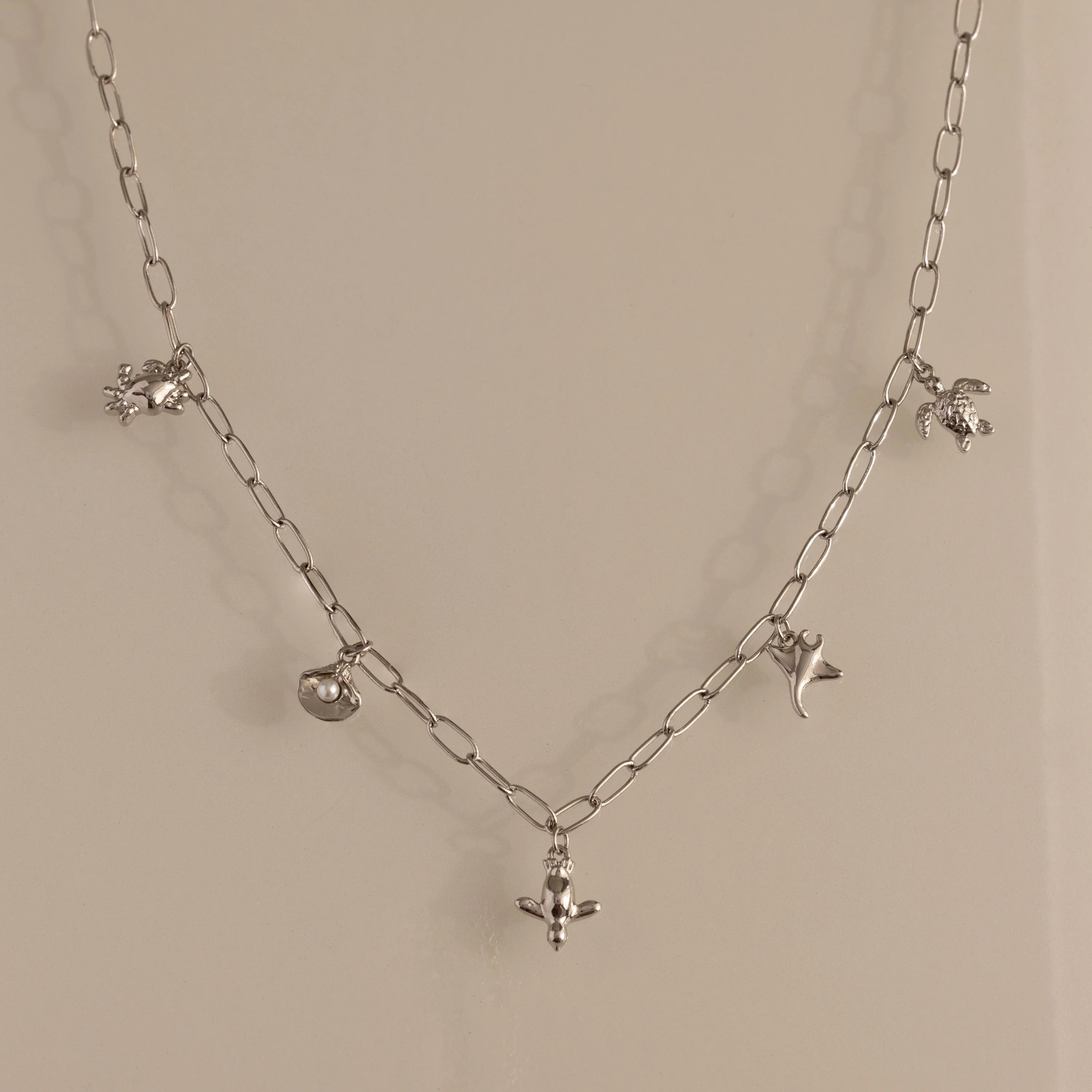 Seaside Charm Necklace in Silver - Image 5