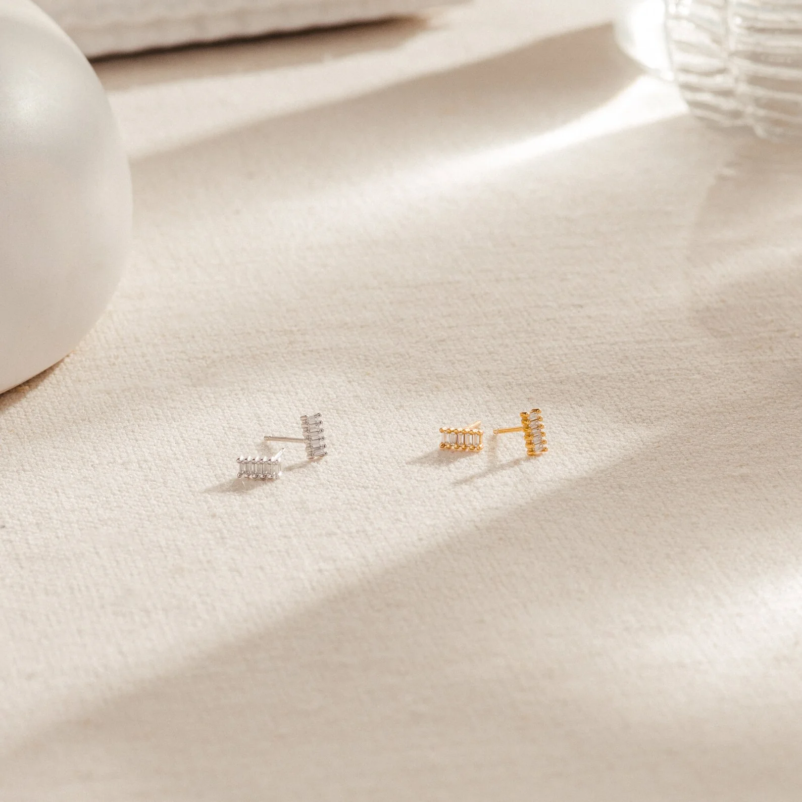 Serena Baguette Studs - Image 3